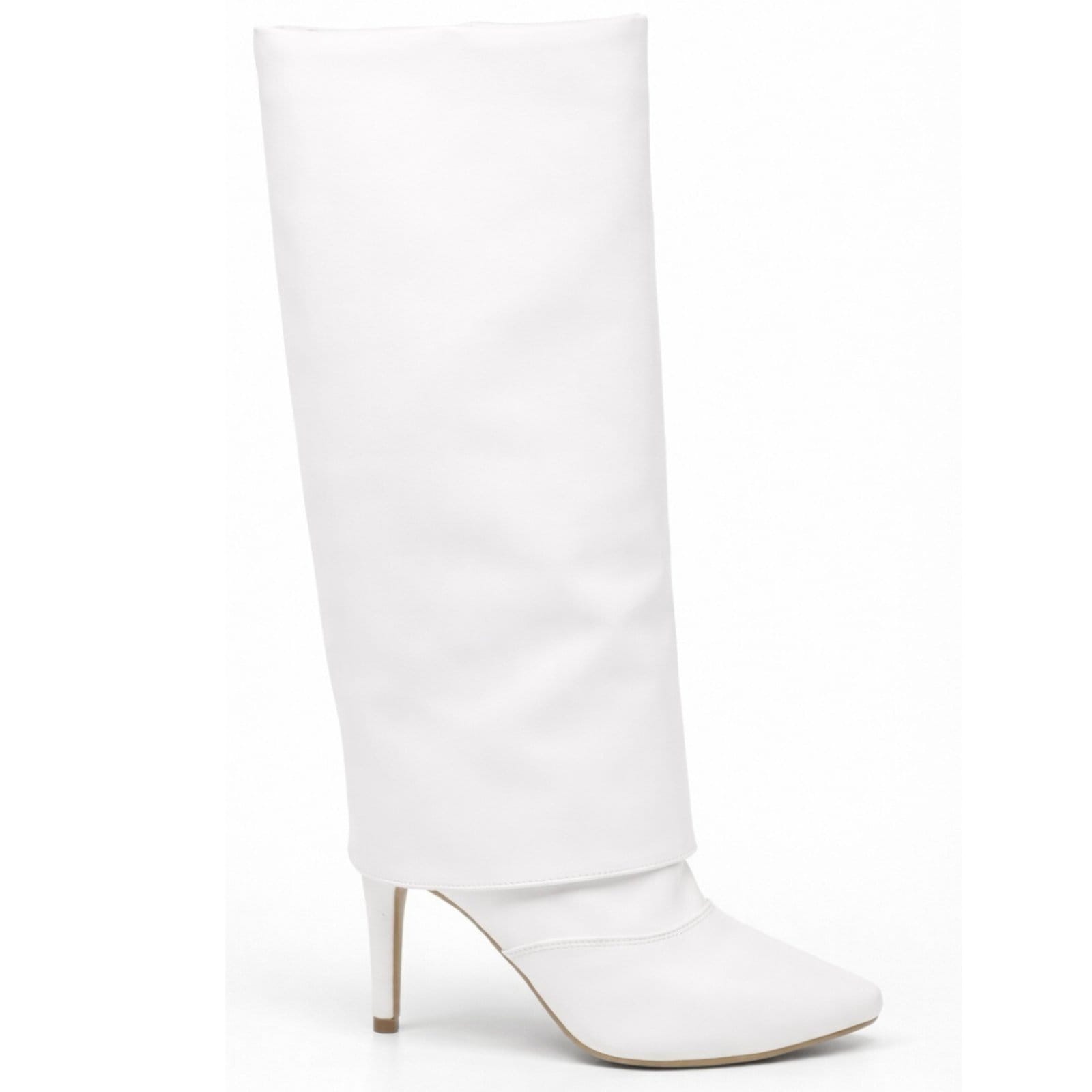 Vista principal Bota Feminina Cano Longo Com Capa Salto Fino Elegante Flor da Pele 1796 Flor da Pele branco