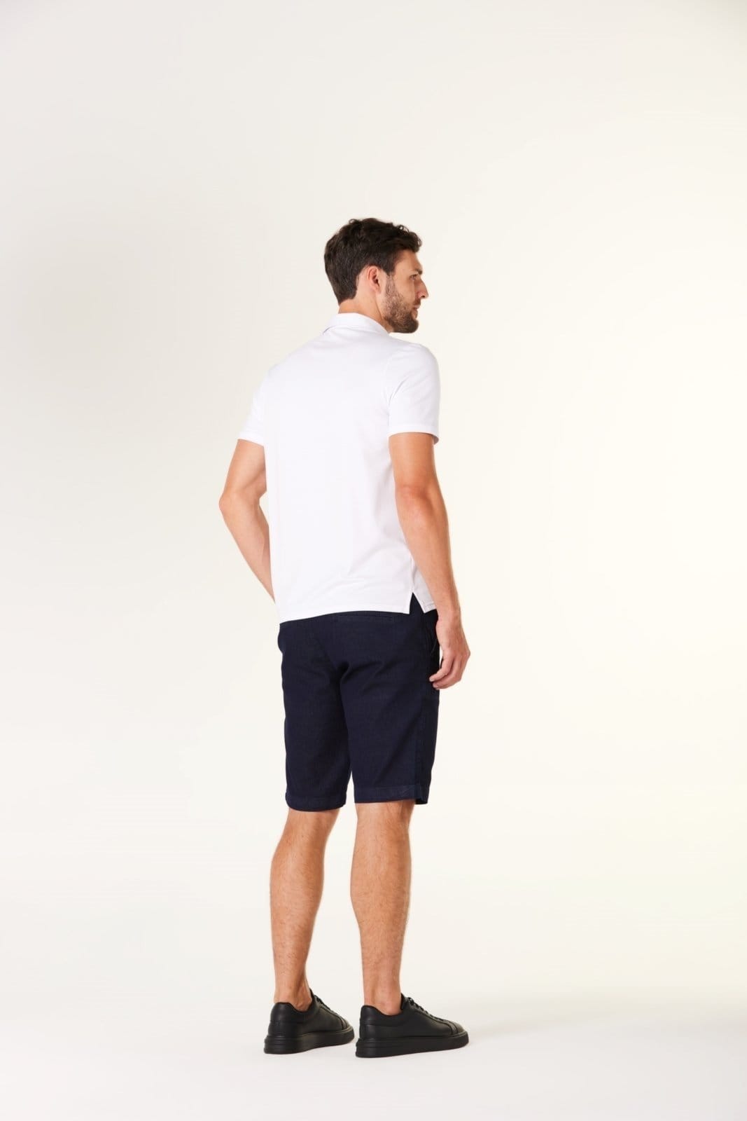 Vista 2 Bermuda Jeans Traymon Chino Slim Blue Black Traymon azul marinho blue