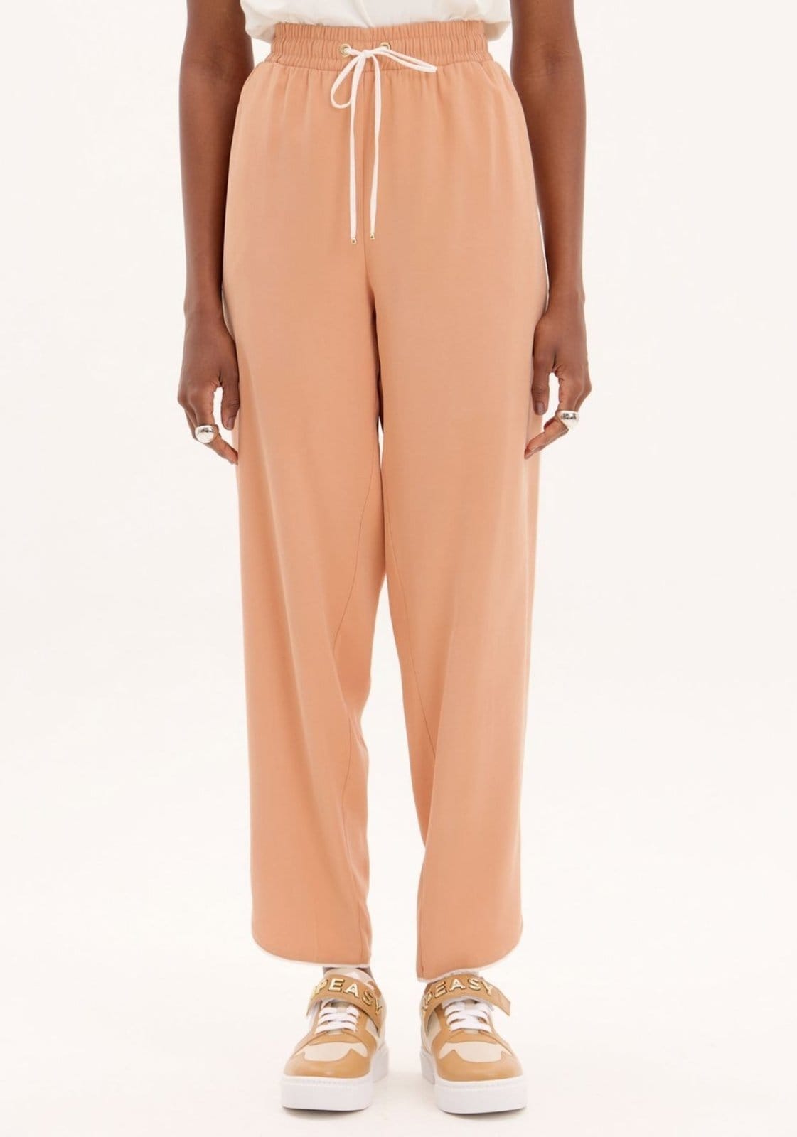 Vista 2 Calça Reta Com Amarração Sport Easy bege