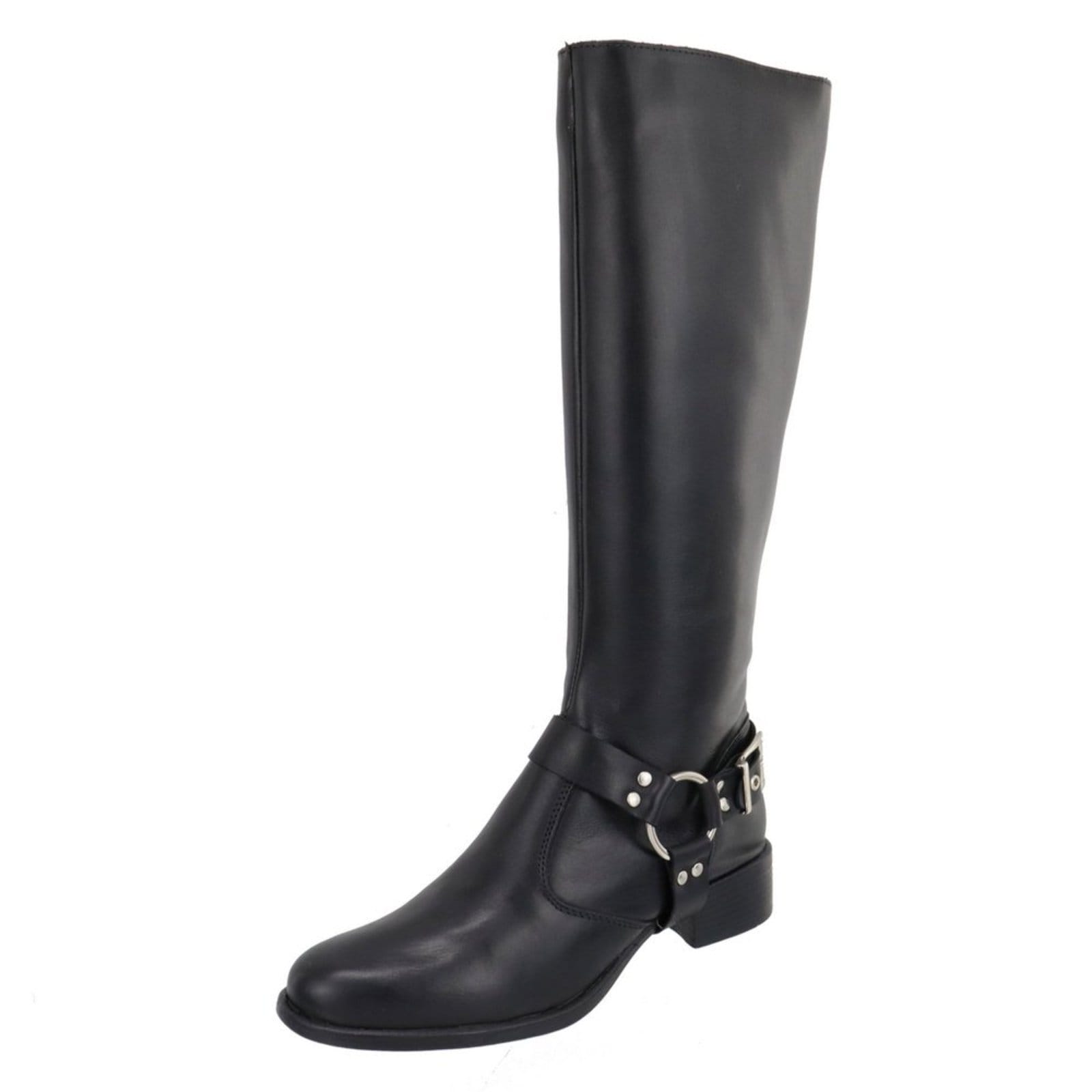 Vista principal Bota Feminina Paula B Em Couro Legítimo Com Estribo Cano Longo Montaria PAULA B preto