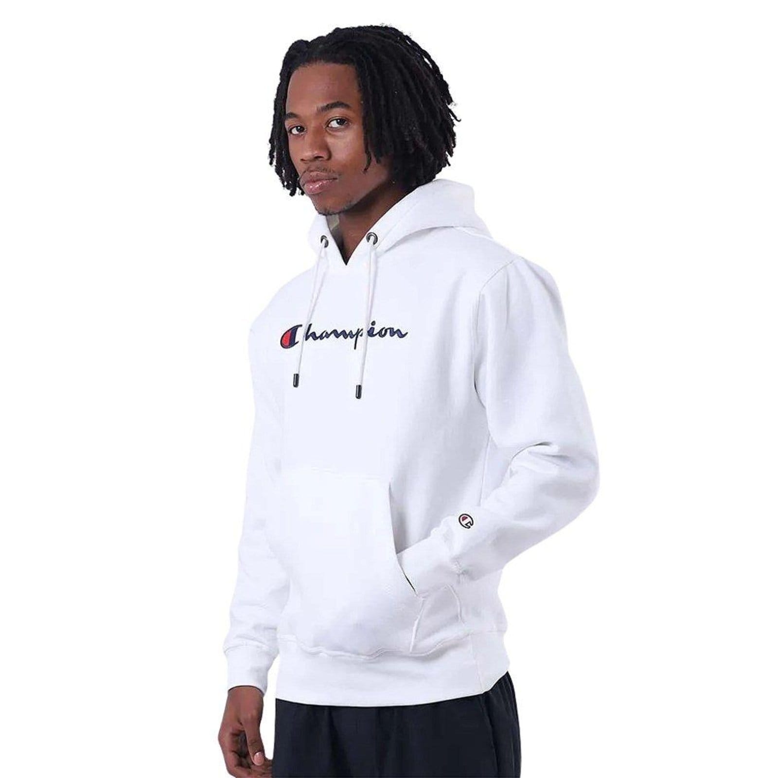 Vista 2 Moletom Champion Felpado c/ Capuz Cang Superfleece Script Champion branco