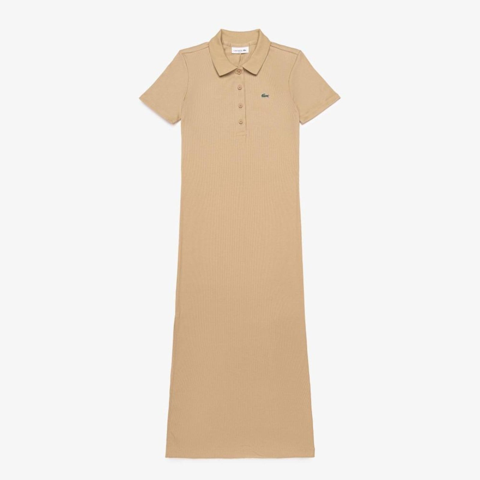 Vestido Polo Longo de Algodão Canelado