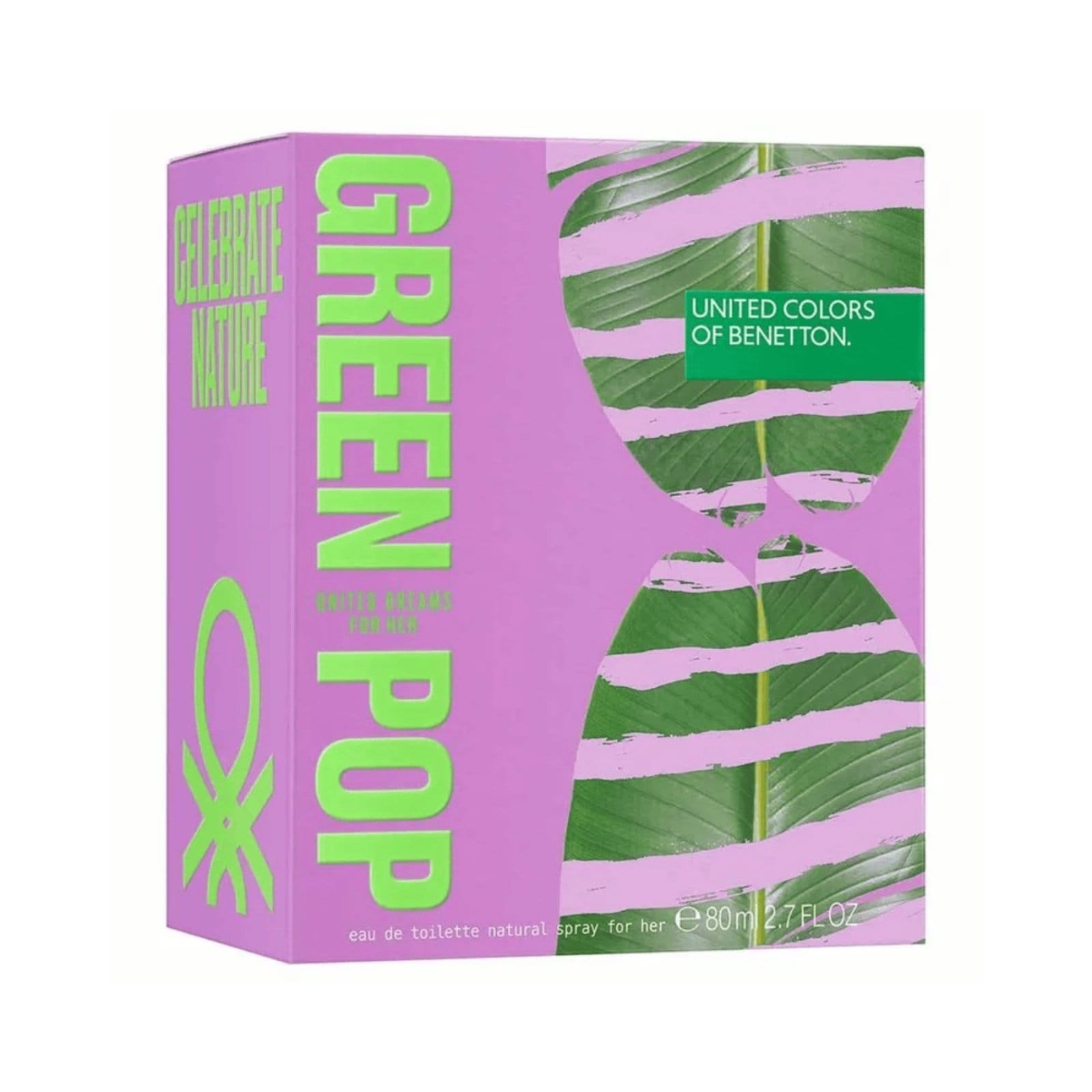 Vista 2 Benetton Green Pop For Her Edt - Perfume Fem Benetton rosa/verde green