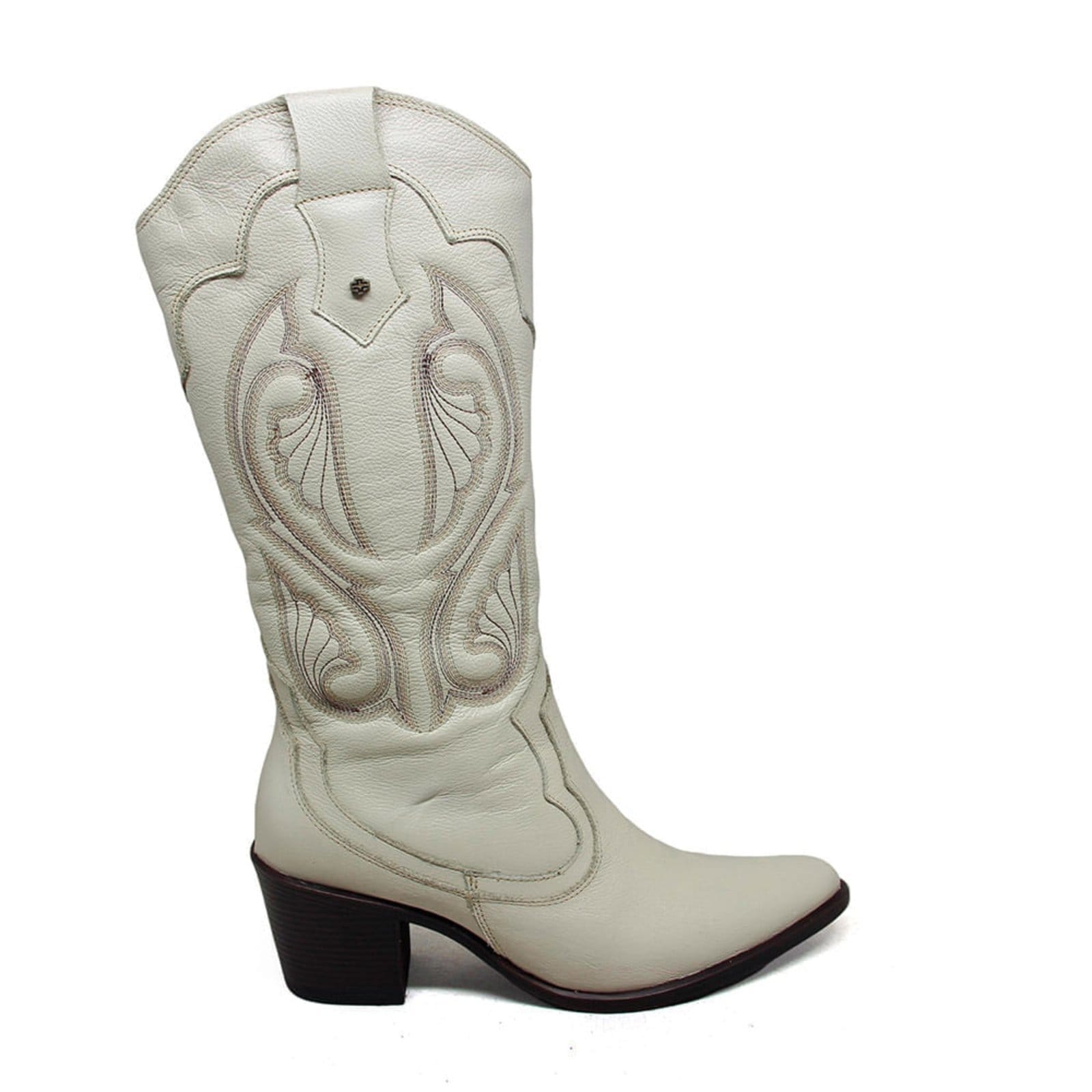 Vista principal Bota New Western Couro Cristal - NWE001 Perlatto off-white