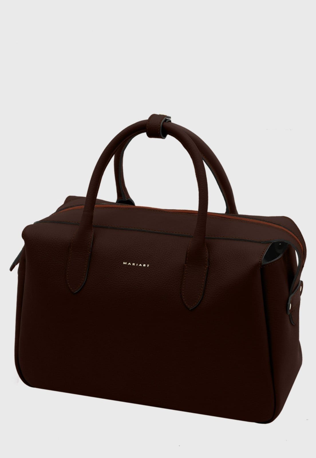 Vista principal Bolsa Bowling Couro Mariart Jambu Chocolate Mariart marrom