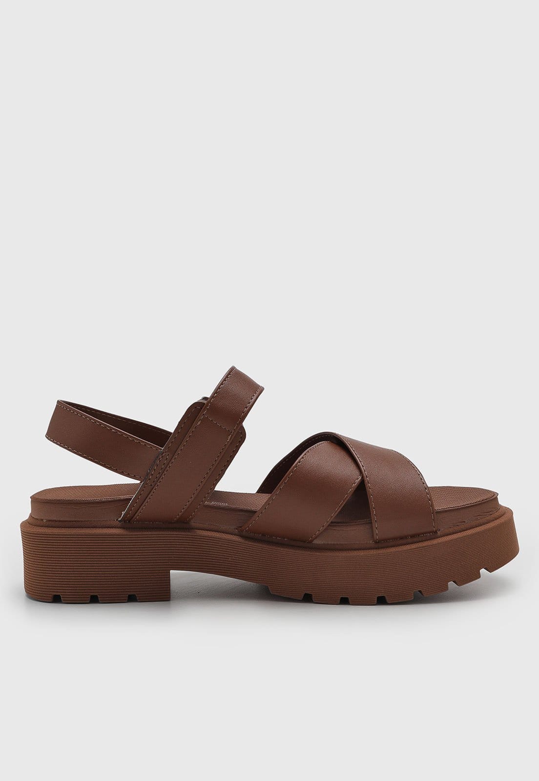 Vista 2 Sandália Feminina Vizzano Tiras Entrelaçadas VIZZANO marrom