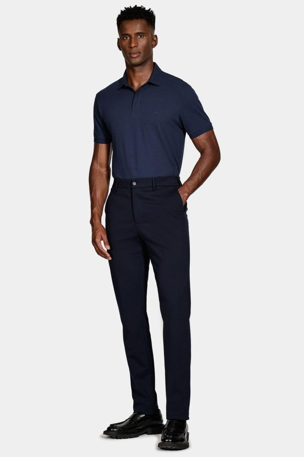 Vista 2 Polo Aramis Manga Curta Piquet Color Fix Navy Aramis azul navy