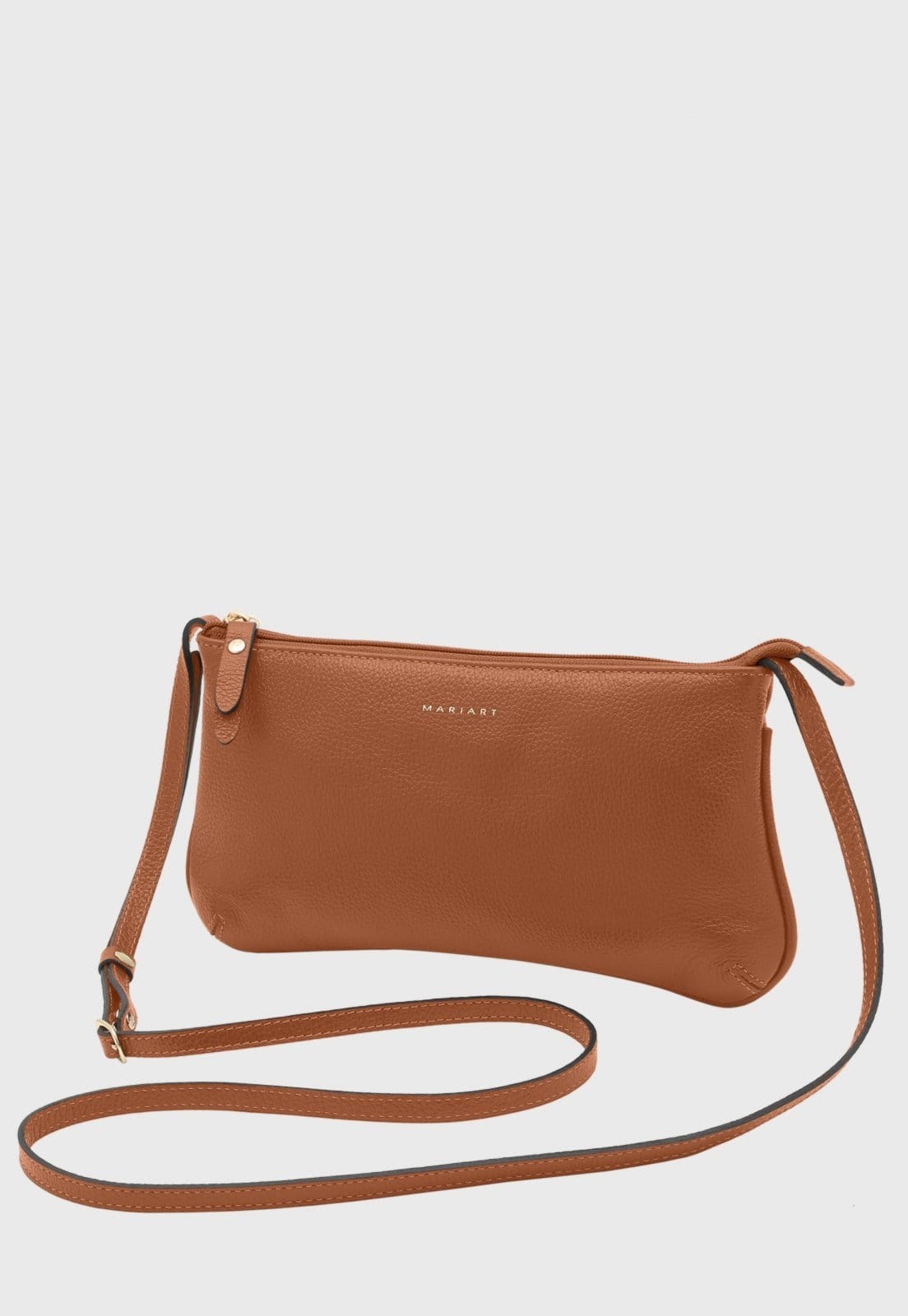 Bolsa Transversal de Couro Mariart Caipirinha Camel