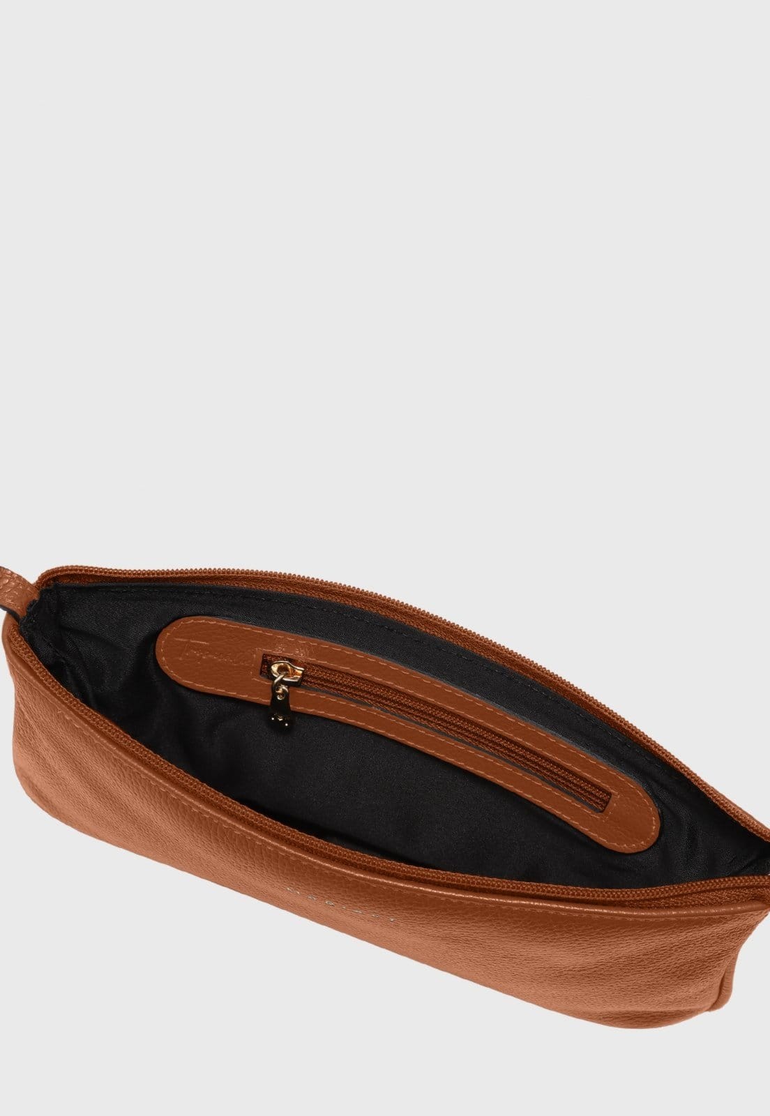 Vista 2 Bolsa Transversal de Couro Mariart Caipirinha Camel Mariart caramelo