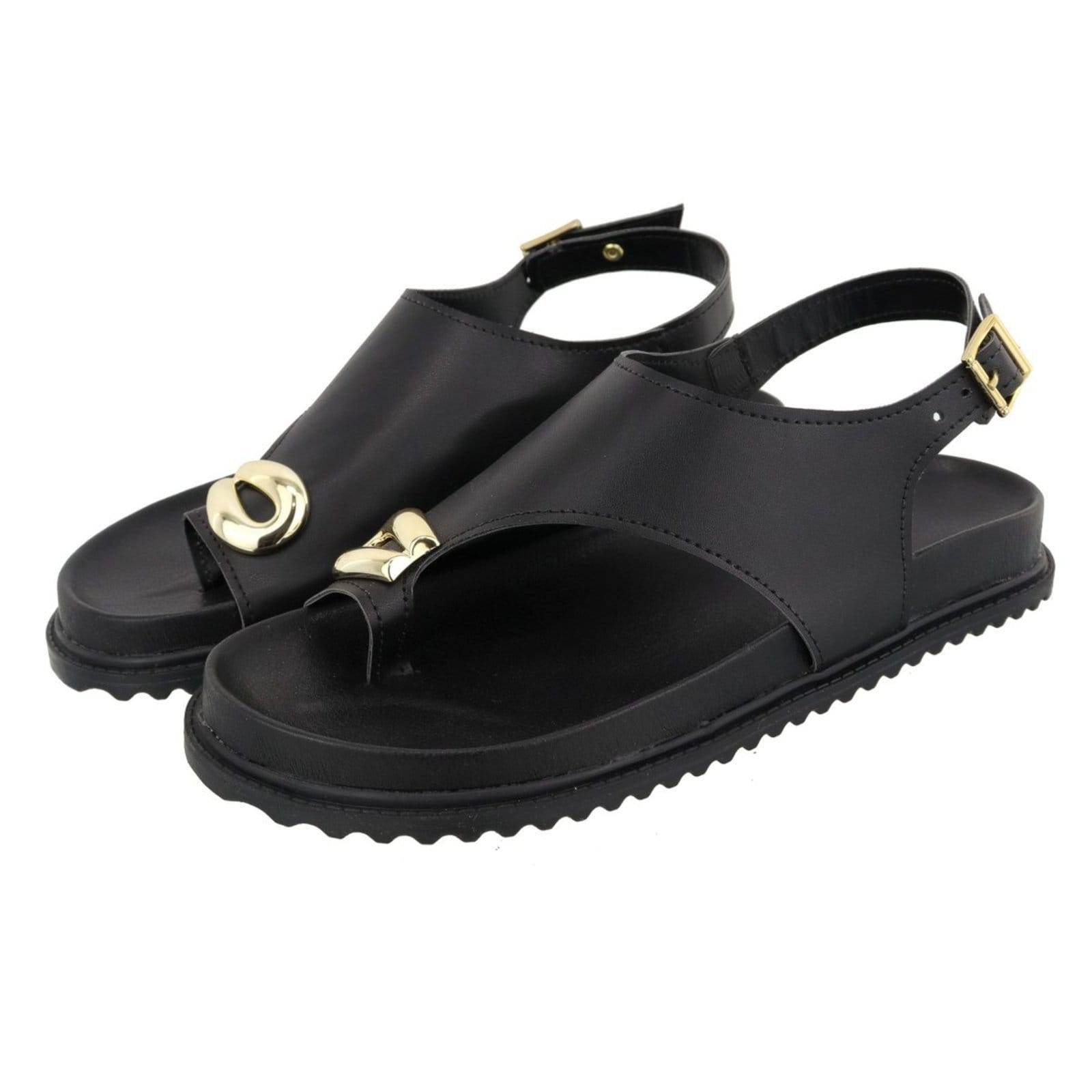 Sandália Papete Feminina Lançamento Dedo Preta