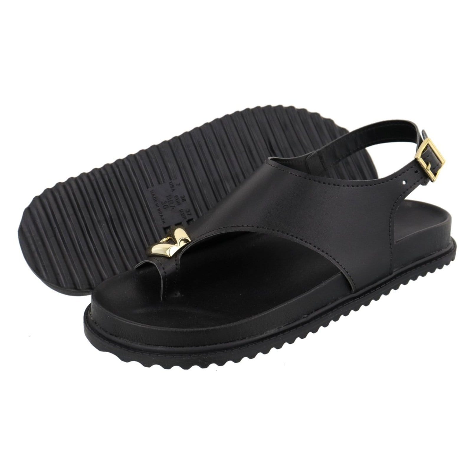 Sandália Papete Feminina Lançamento Dedo Preta - 2