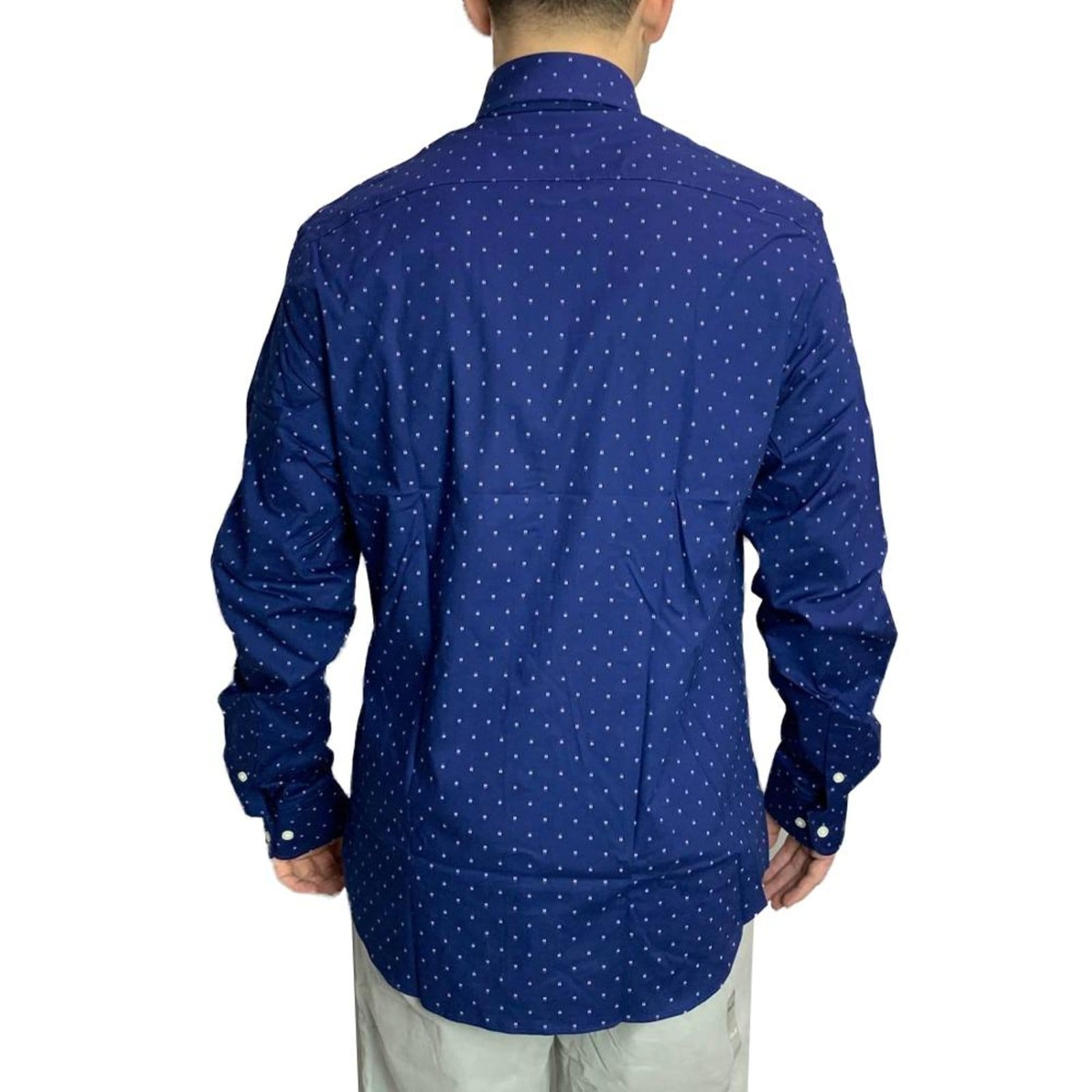 Vista 2 Camisa Social Manga Longa Tommy Hilfiger Slim Tommy Hilfiger azul marinho