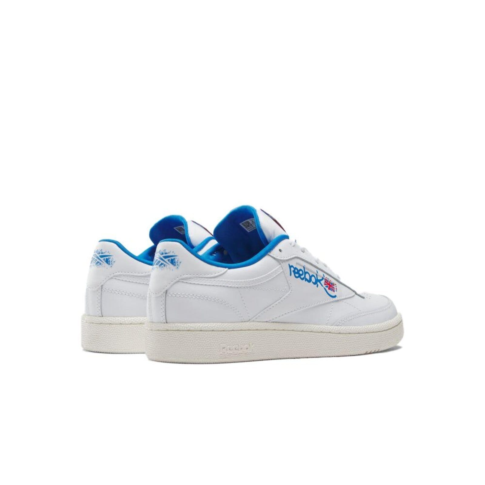 Vista 2 Tênis Reebok Club C 85 Feminino Branco/Azul Reebok branco azul