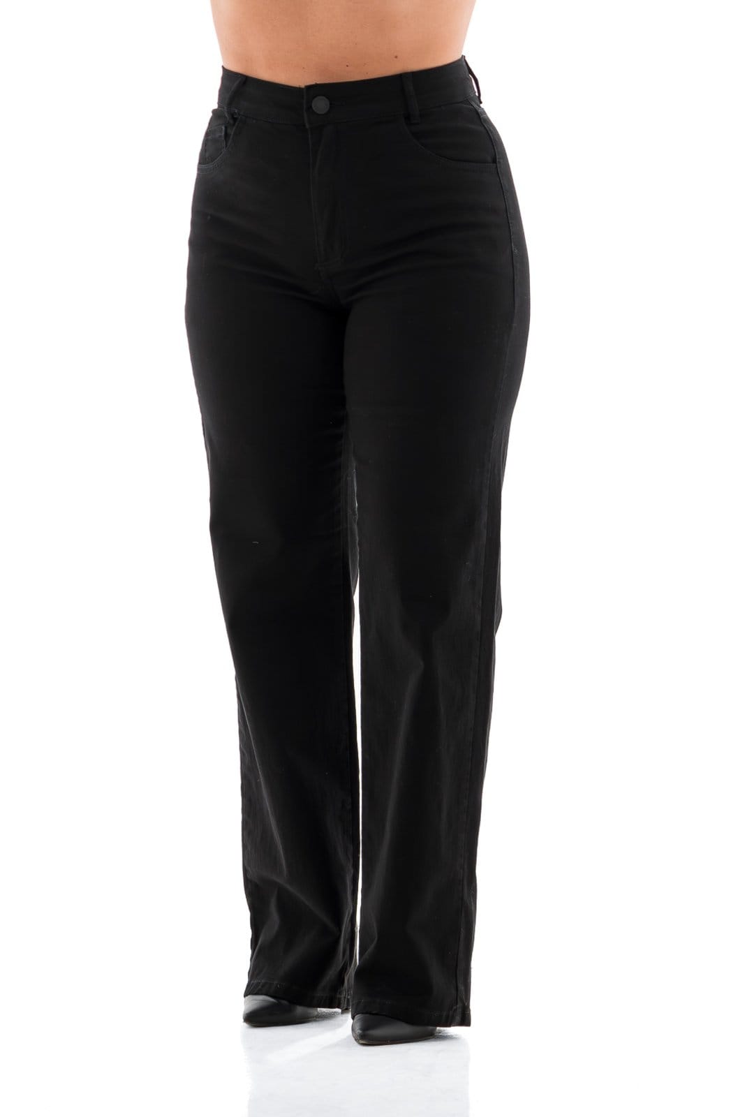 Calça Preta Feminina Arauto Wide Leg Comfy