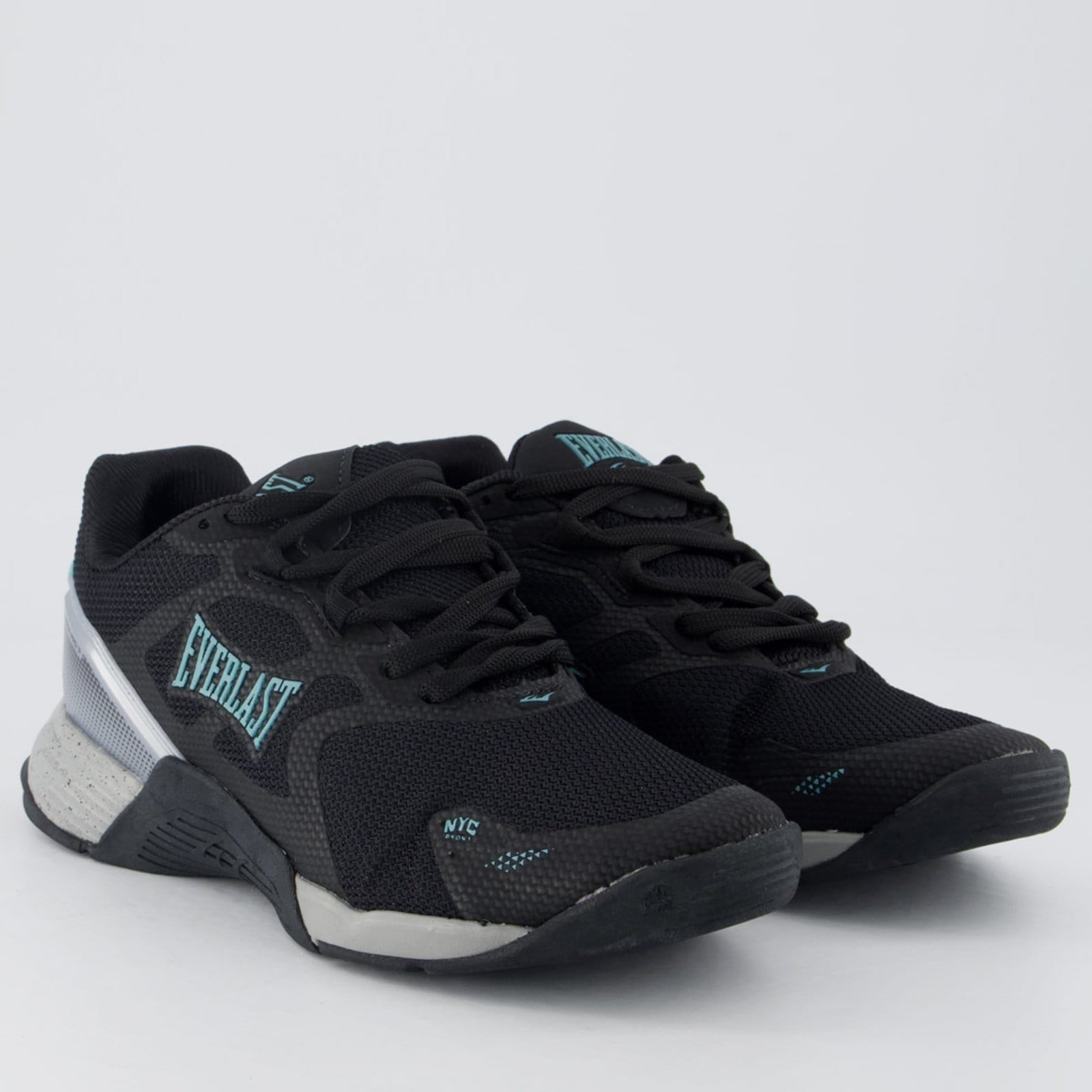 Vista 2 Tênis Everlast Climber Pro 3 Feminino Preto e Verde Everlast preto verde