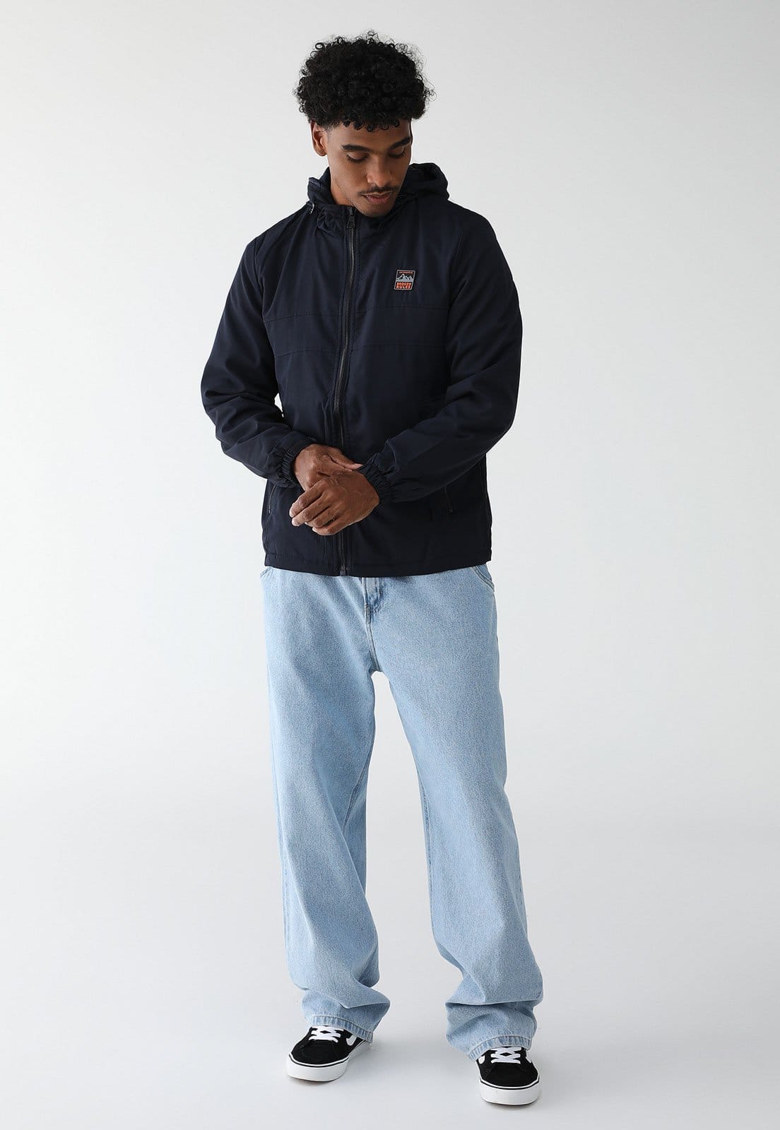 Vista 2 Jaqueta Broken Rules Com Capuz Azul-Marinha Broken Rules azul marinho