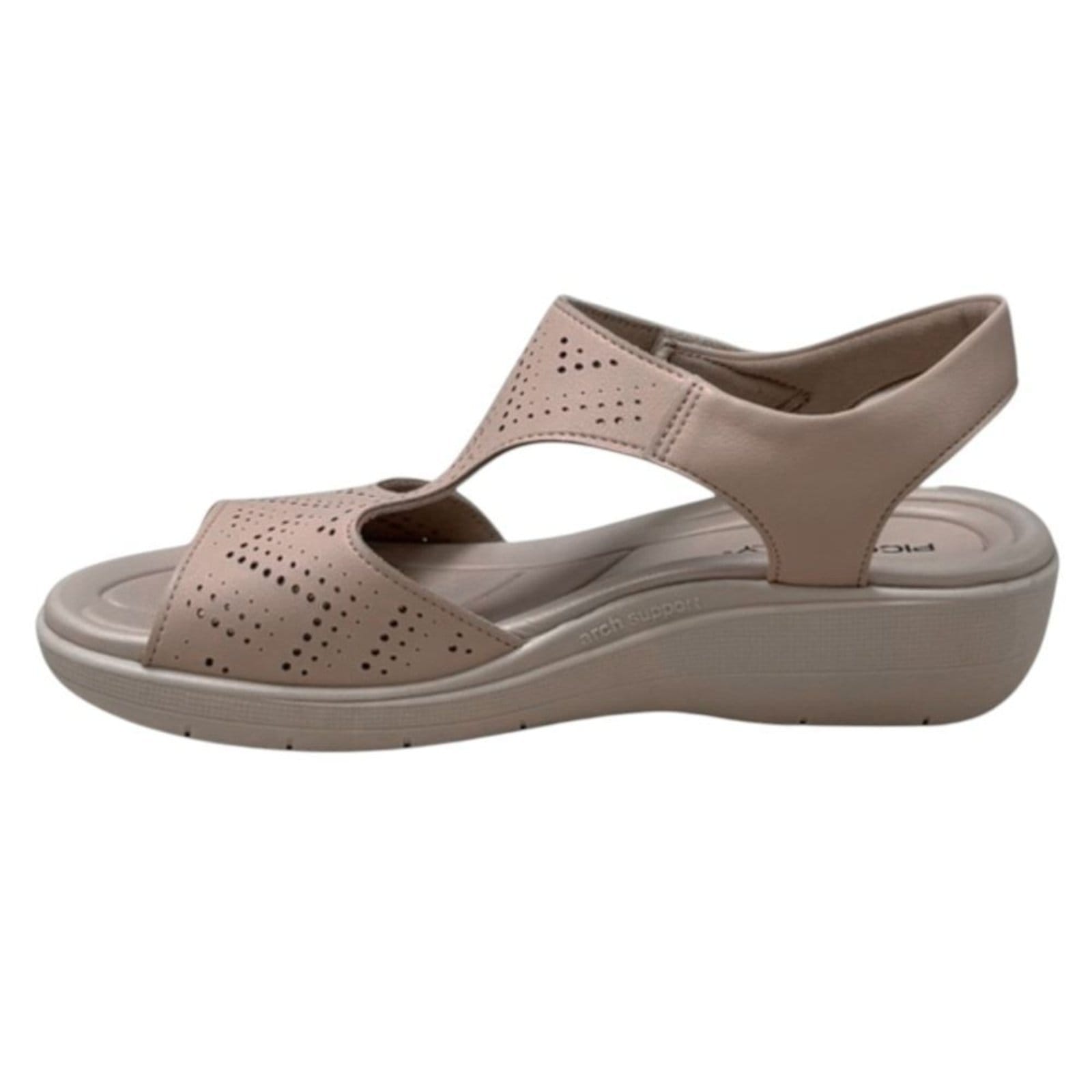 Vista 2 Sandália Piccadilly Fascite Anabela Feminina Piccadilly nude