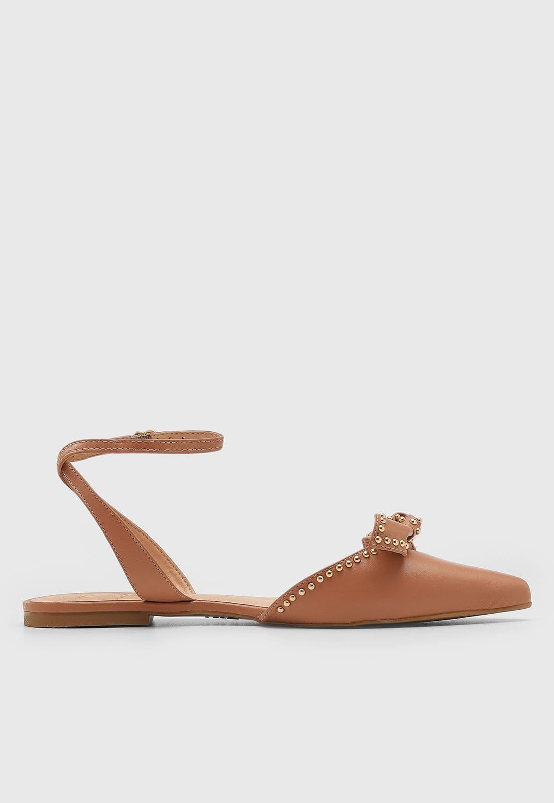 Vista 2 Sapatilha Feminina Luiza Barcelos Laço Tachas Luiza Barcelos nude