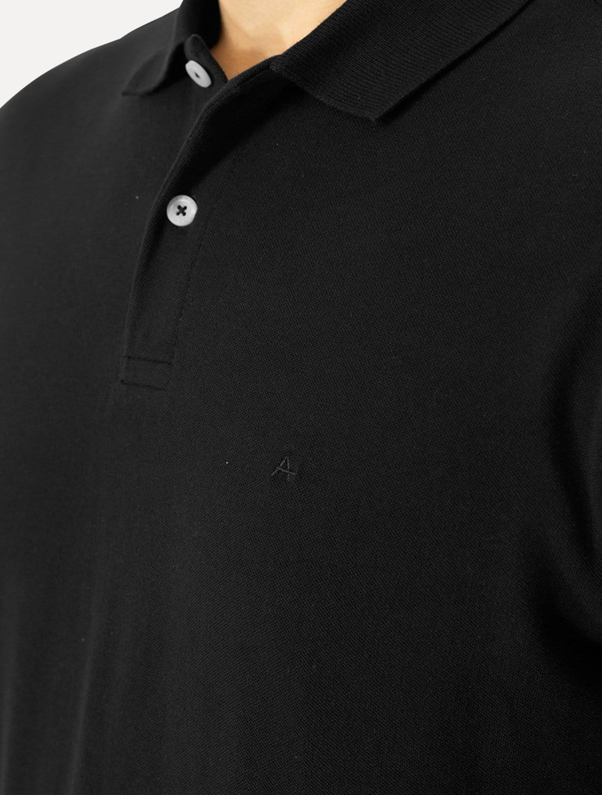 Vista 2 Polo Aramis Masculina Piquet Basic Mono Preta Aramis preto