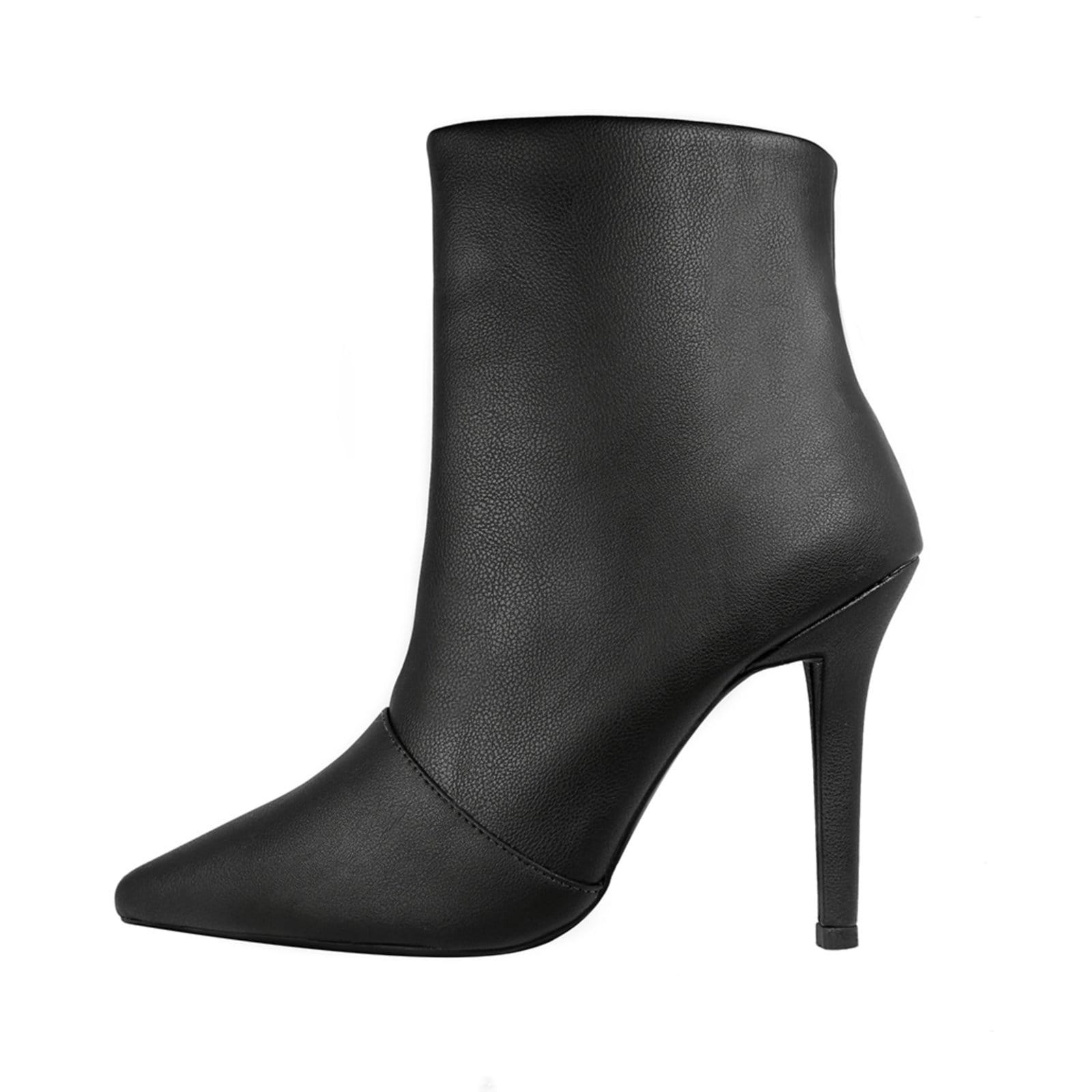 Vista 2 Bota Salto Alto Fino 10 cm Cano Curto Bico Fino Luiza Sobreira Preta Mod. 2256 Luiza Sobreira preto