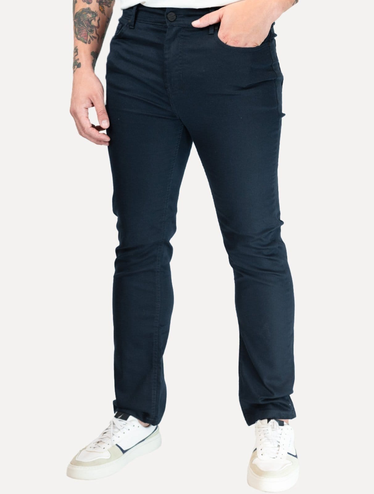 Calça King & Joe Masculina Slim Casual Cetim Flex
