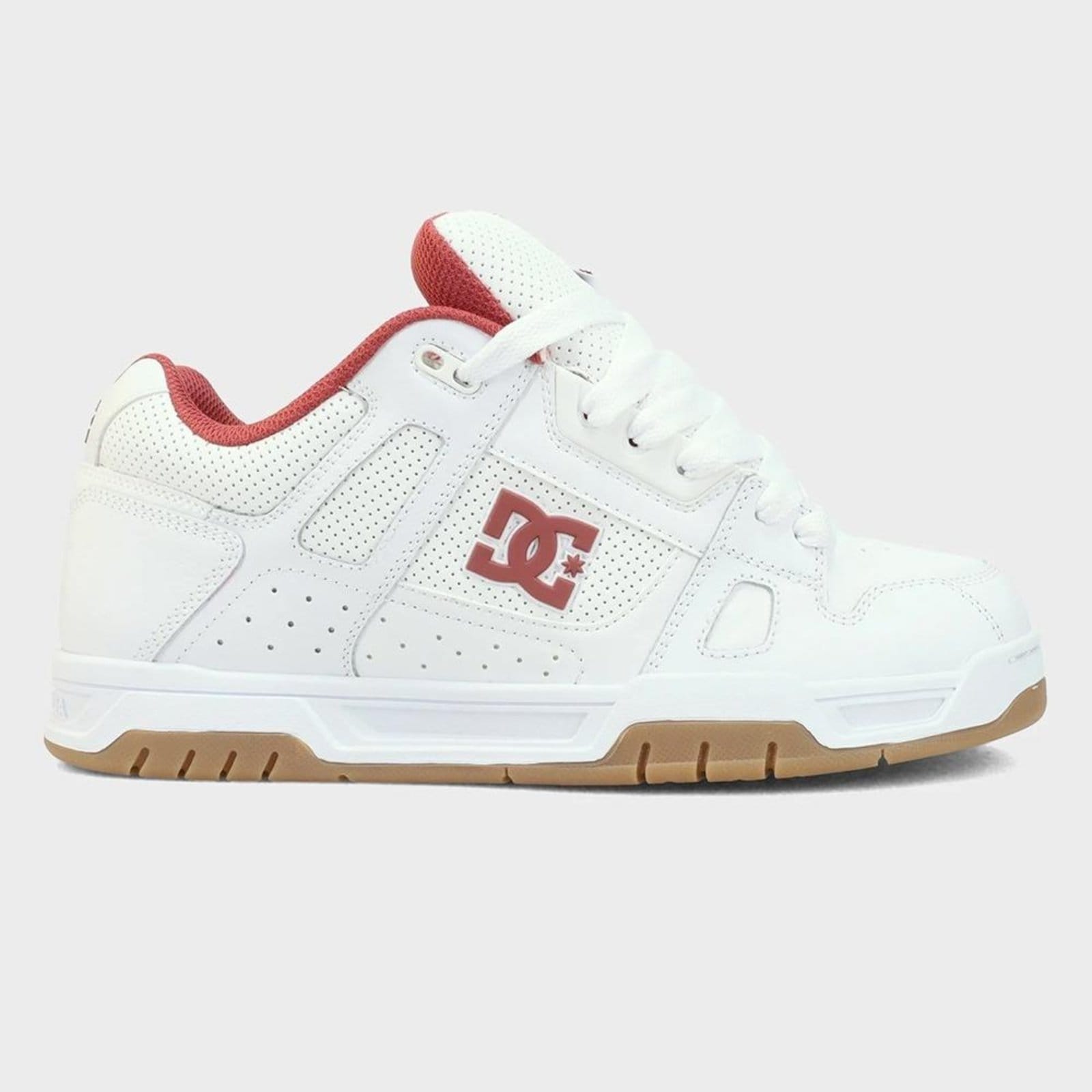 Tênis DC Shoes Stag WT26 Masculino White/Brick Red/Gum