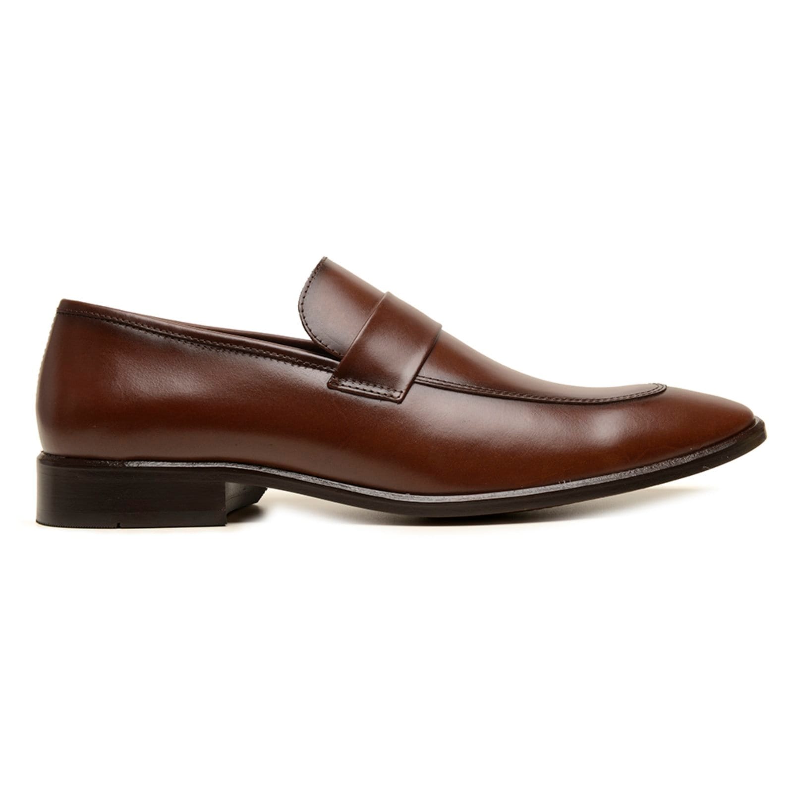 Vista 2 Sapato Social Masculino Veritimo Mocassim Sola De Couro Bico Alongado Oxford Derby Macio Brown Veritimo café/marrom brown