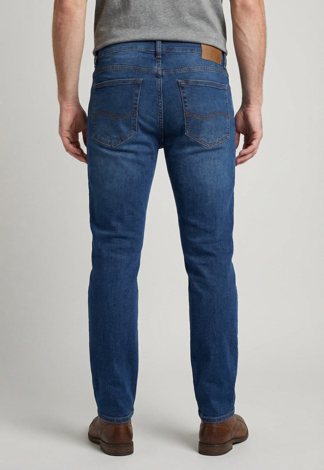 Vista 2 Calça Jeans Masculina Calvin Klein Jeans Slim 5 Pockets Médio Calvin Klein Jeans azul