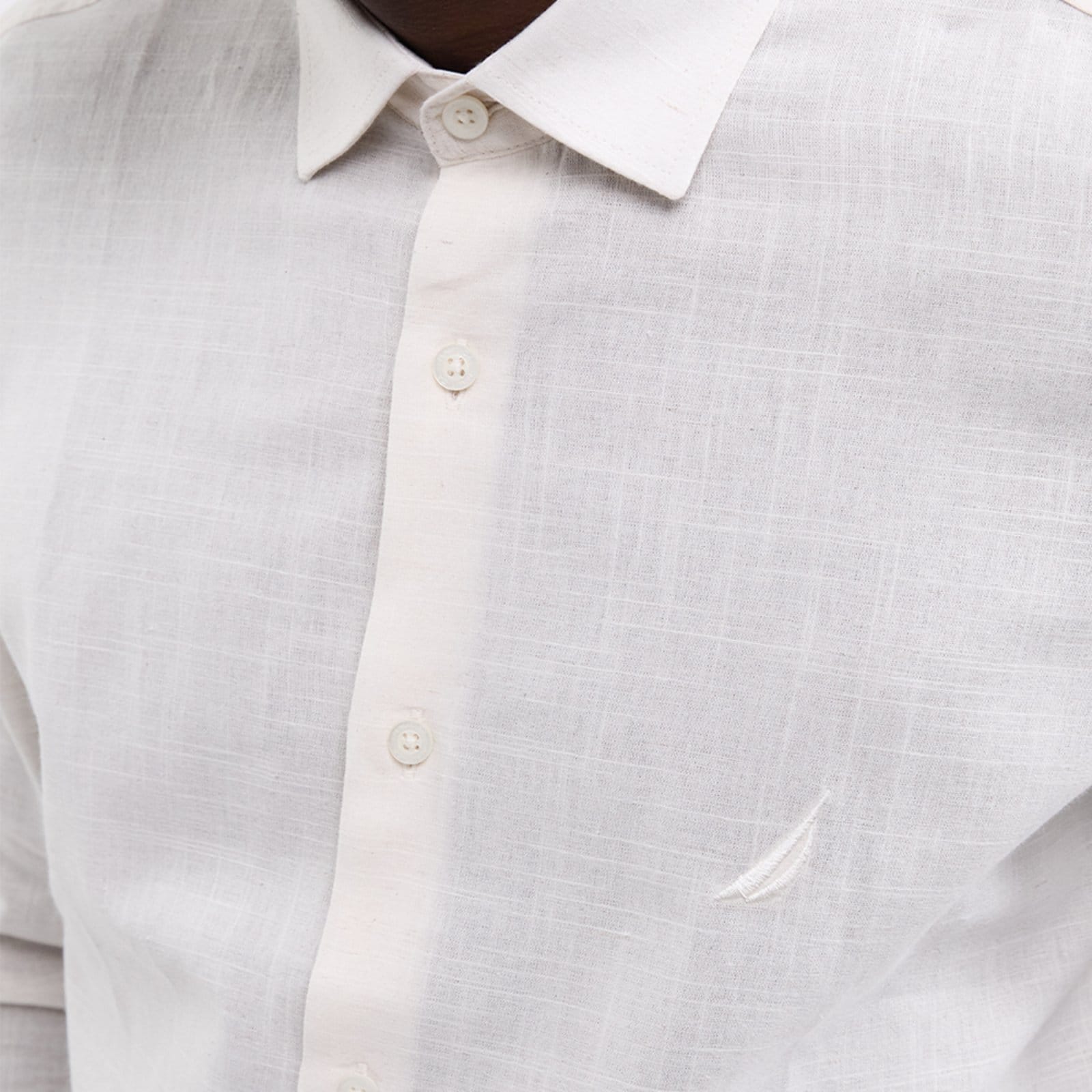 Vista 2 Camisa Nautica Manga Longa Básica Linho Nautica bege