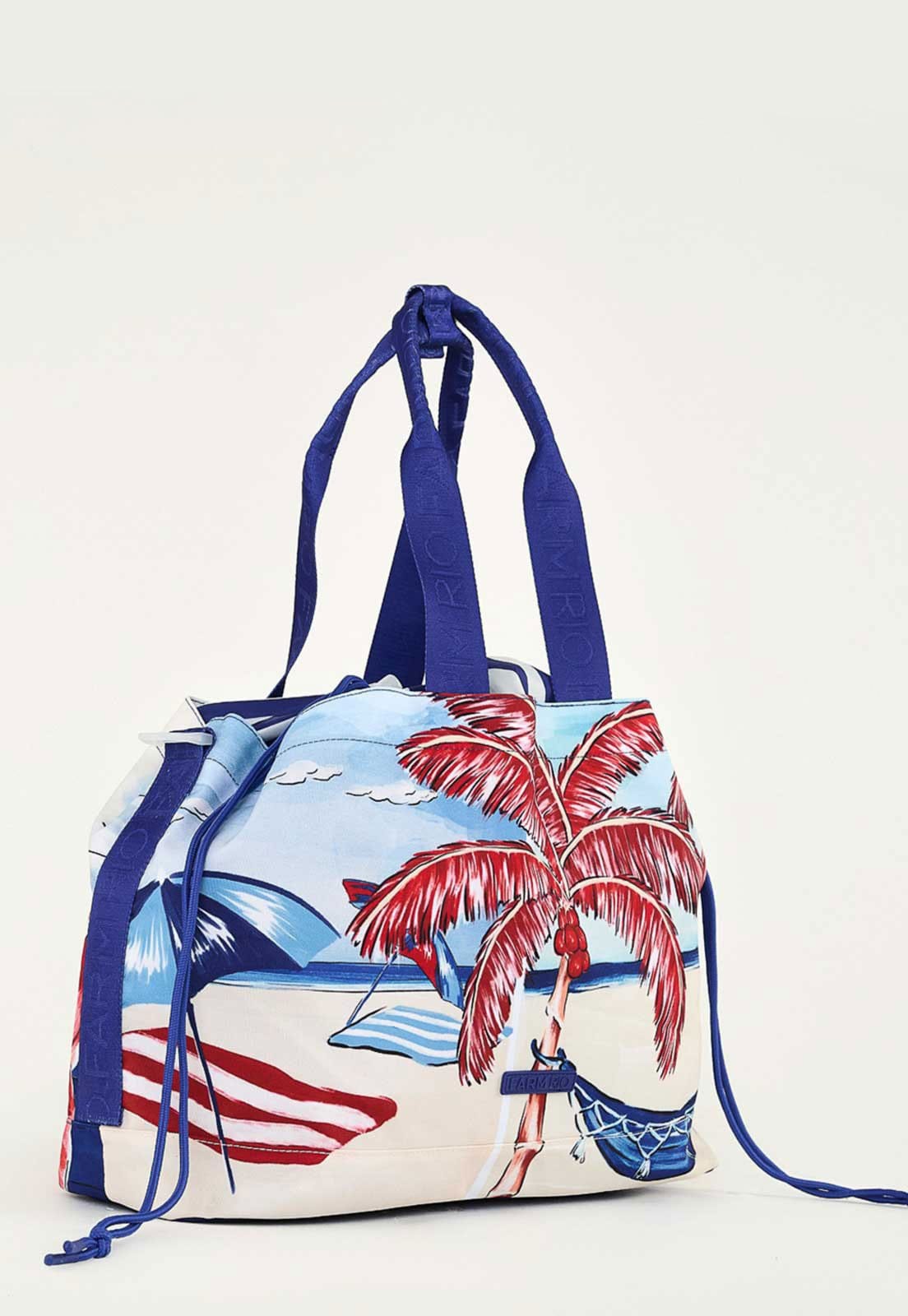 Vista 2 Bolsa Feminina FARM Estampa Carioca Diário FARM azul