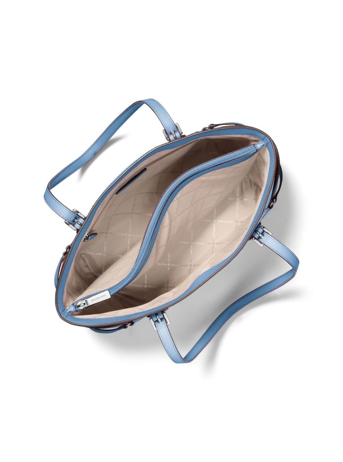 Vista 2 Bolsa Tote Voyager Grande De Couro 35S5sv6t7l904 Michael Kors azul