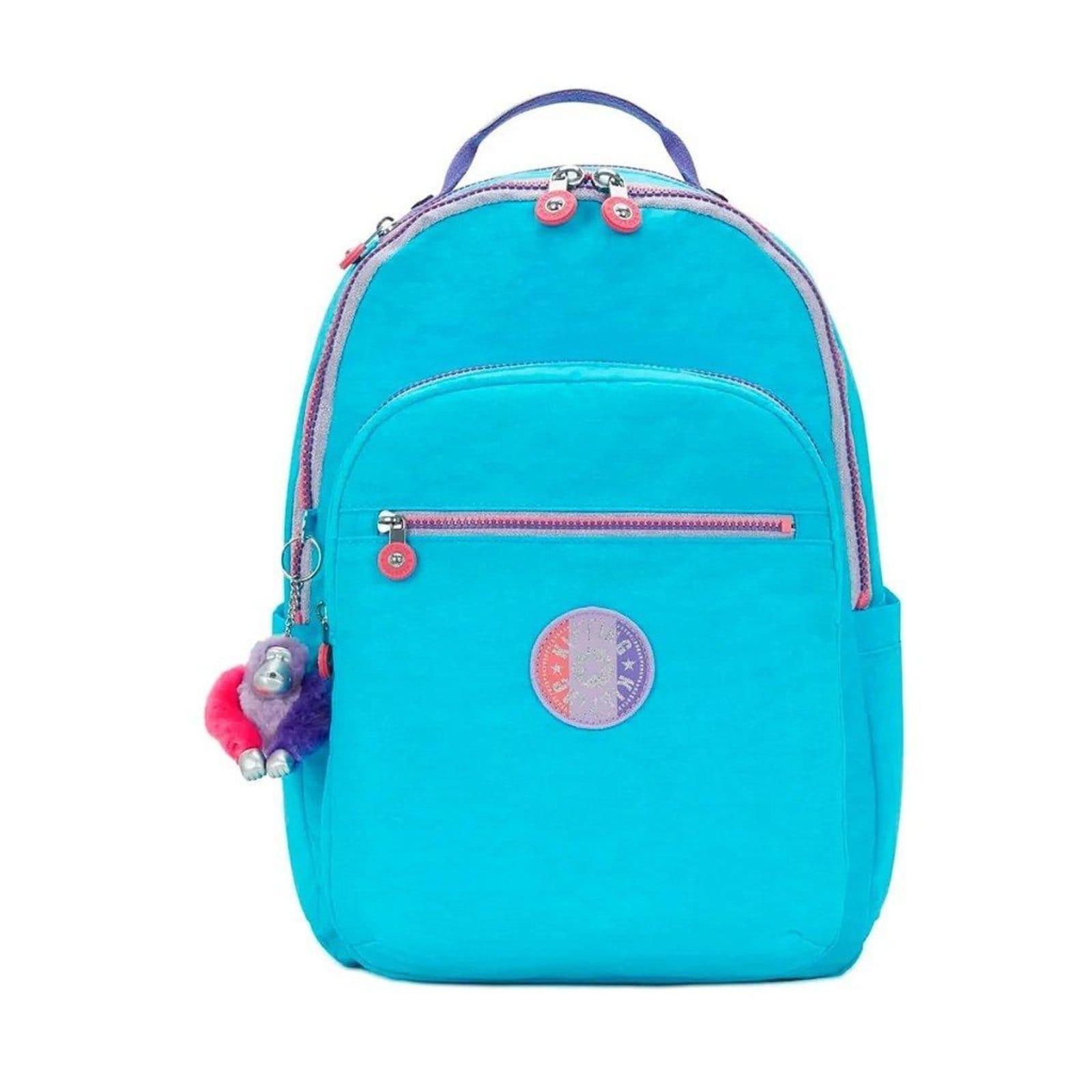 Vista principal Mochila Kipling Seoul Galaxy Turq FC Kipling azul