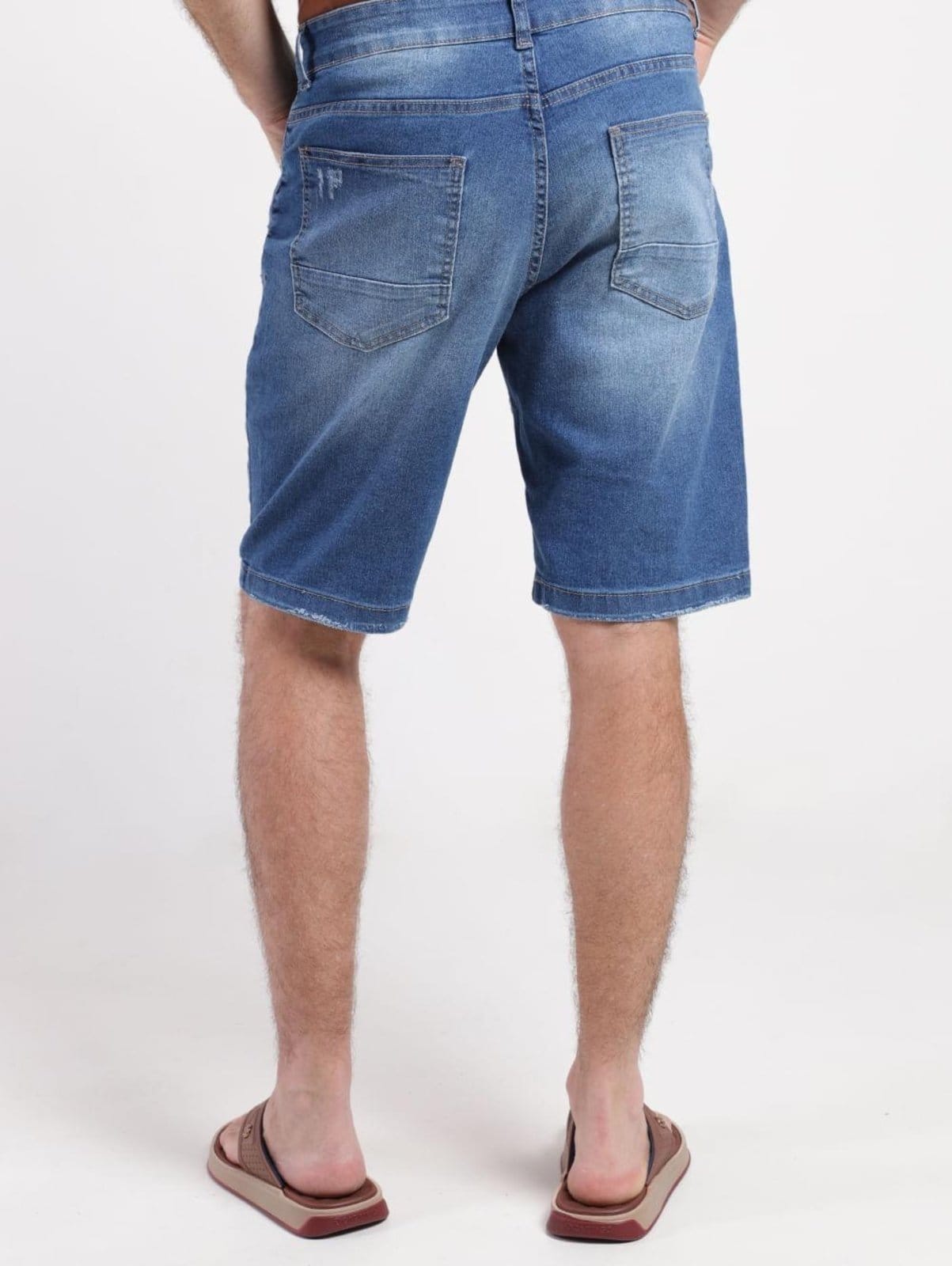 Vista 2 Bermuda Jeans Gangster Masculina Gangster azul