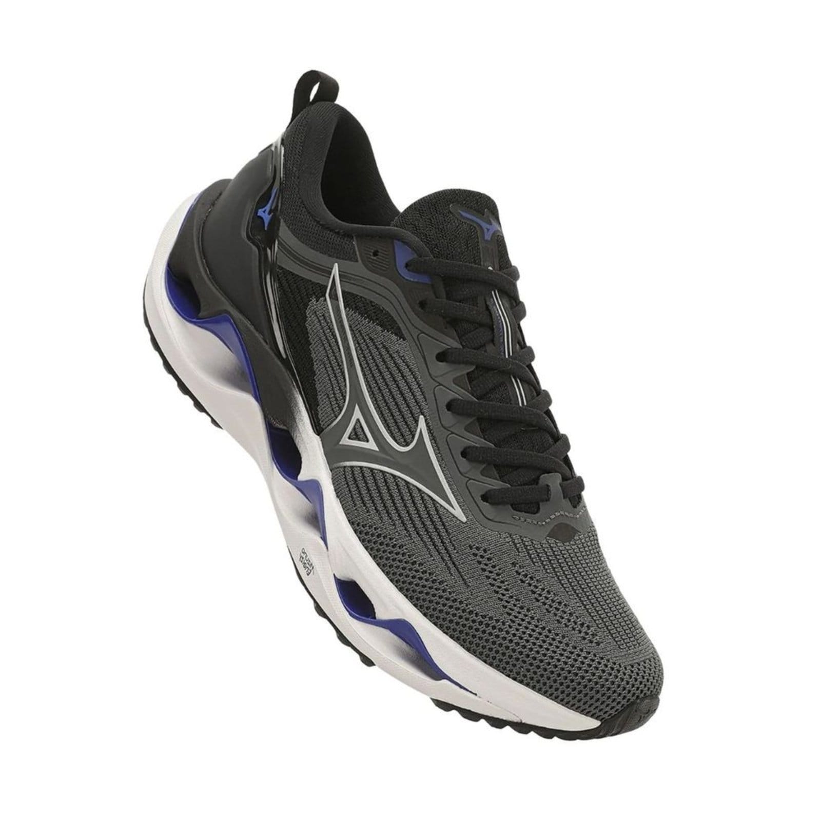 Vista 2 Tênis Corrida Masculino Mizuno Miz Wave Stratos 3 Mizuno cinza