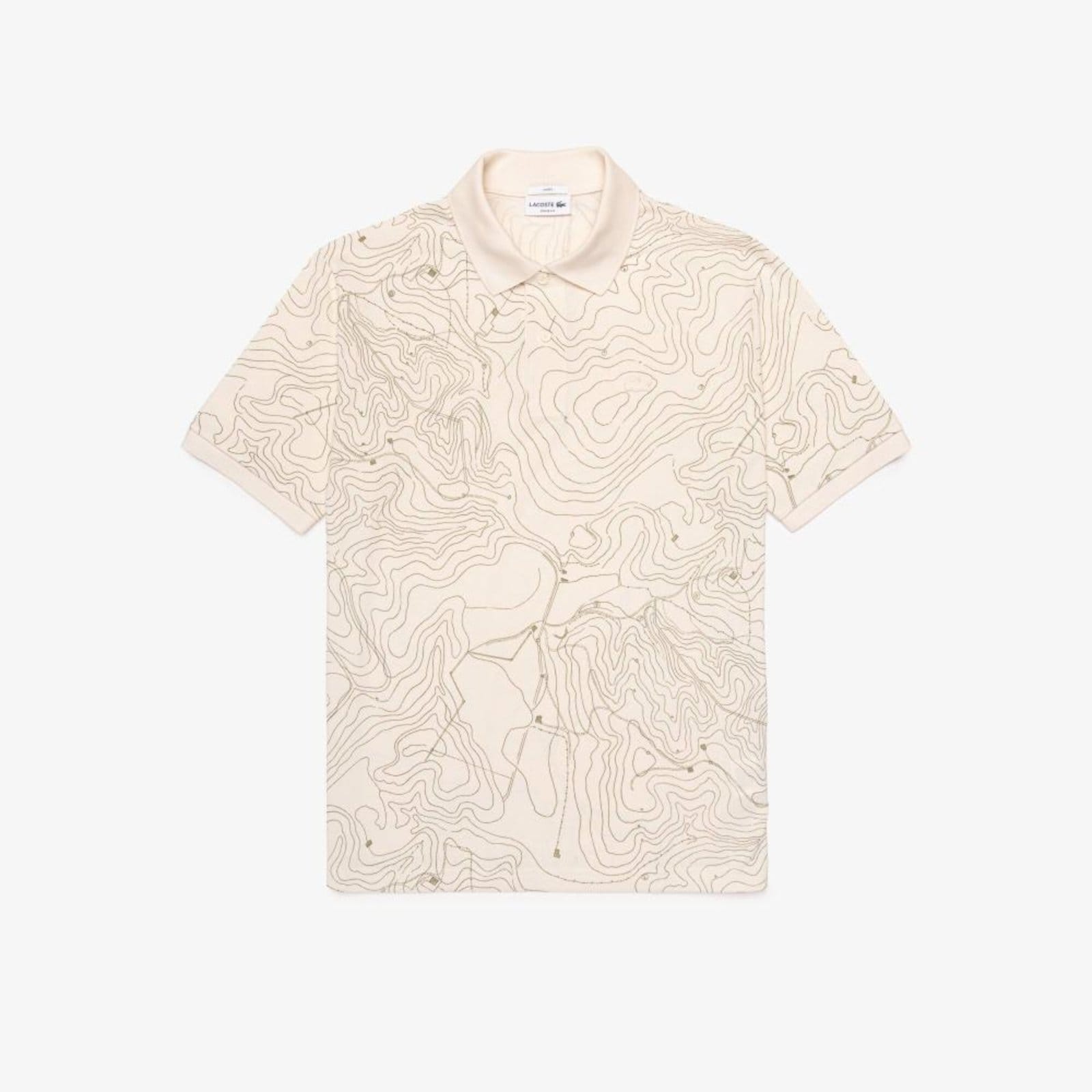 Polo Masculina de Piqué Estampado em Modelagem Solta