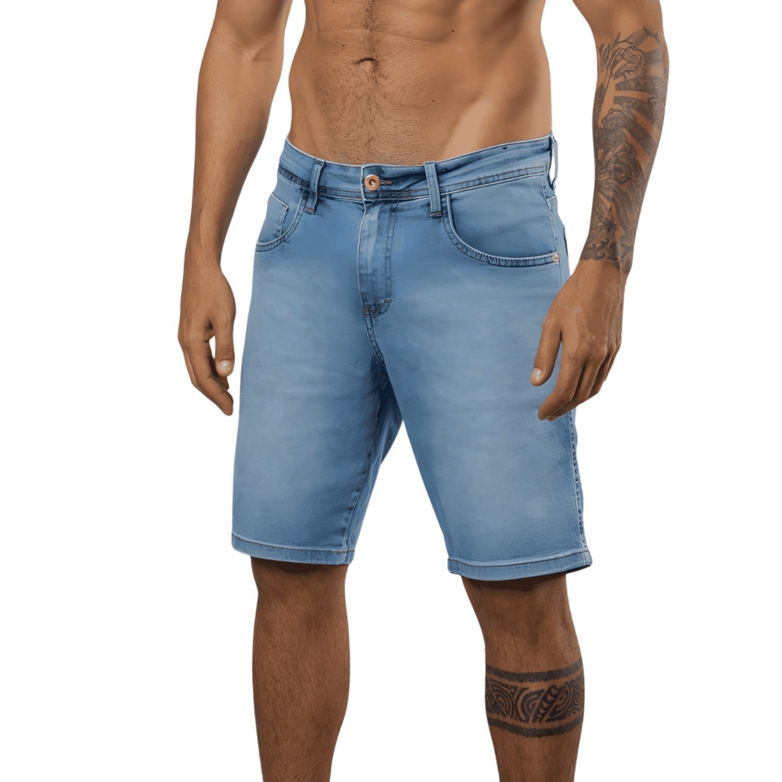Vista 2 Bermuda Claro Masculina Oceano jeans