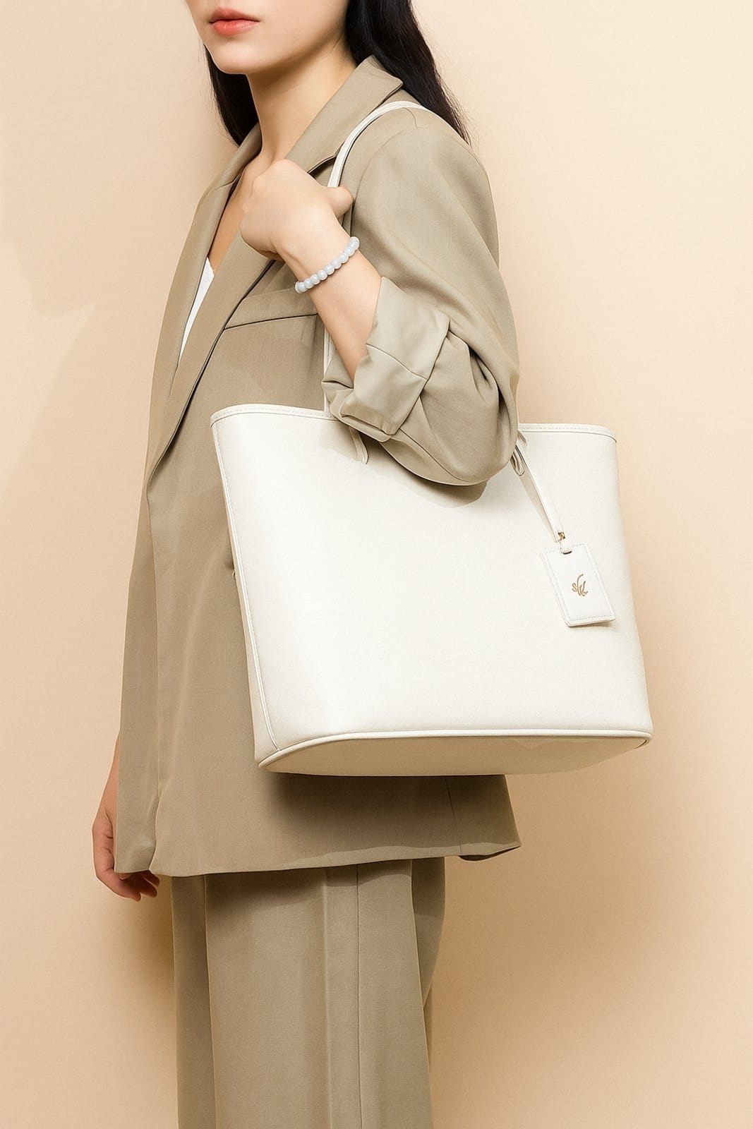 Vista 2 Bolsa Tote D Bell Outlet Fashion Branca D BELL OUTLET FASHION branco