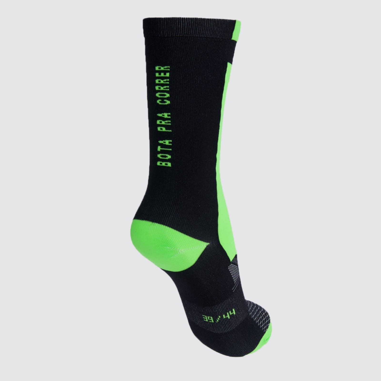 Vista 2 Meia Olympikus Performance BPC Cano Médio e Preta OLYMPIKUS verde