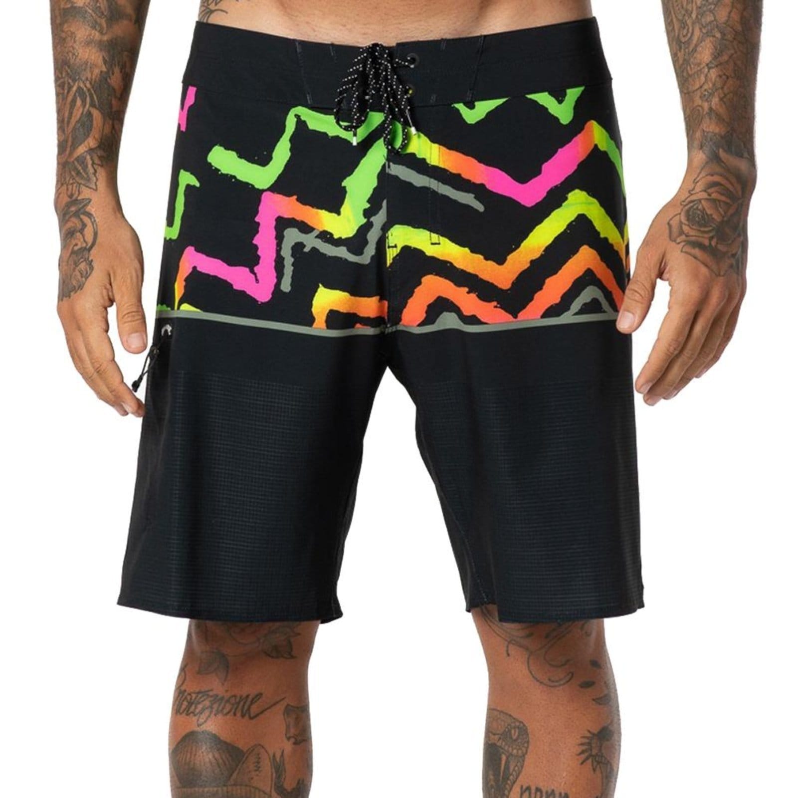 Vista principal Bermuda Billabong Fifty50 Airlite Masculina Neon Billabong preto neon
