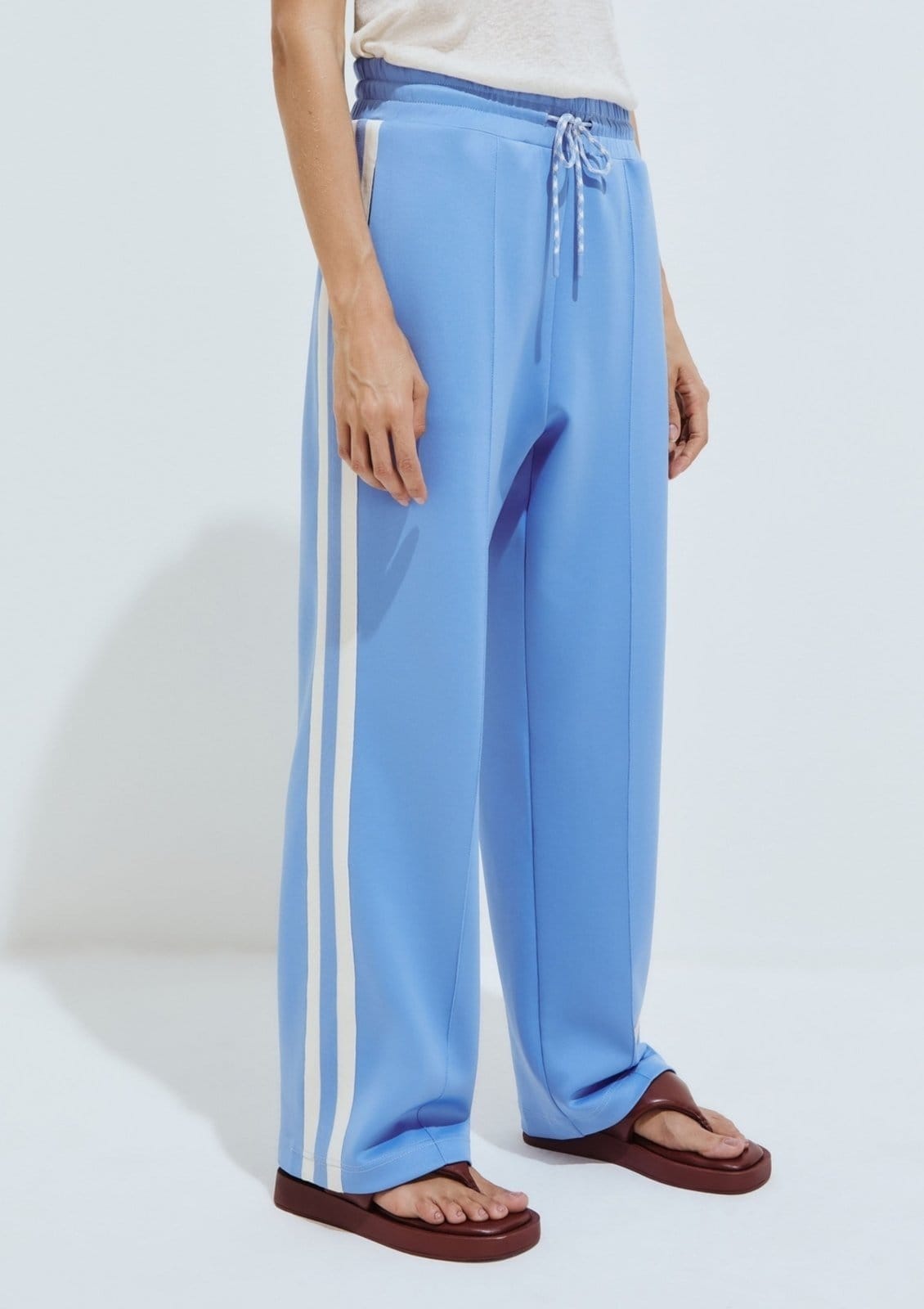 Vista 2 Calça Feminina 1990 Cintura Alta Com Faixa Hering azul