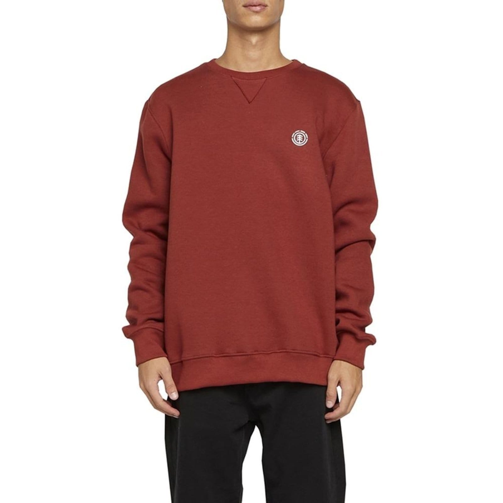 Vista principal Moletom Element Careca Logo Chest 305 WT24 Masculino Vinho Element vermelho