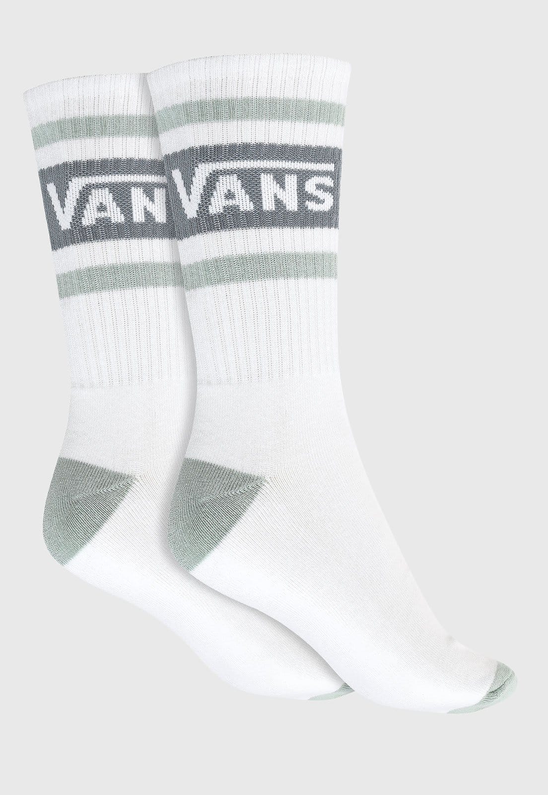 Meia Masculina Vans Drop Crew Cano Alto Branca - 2