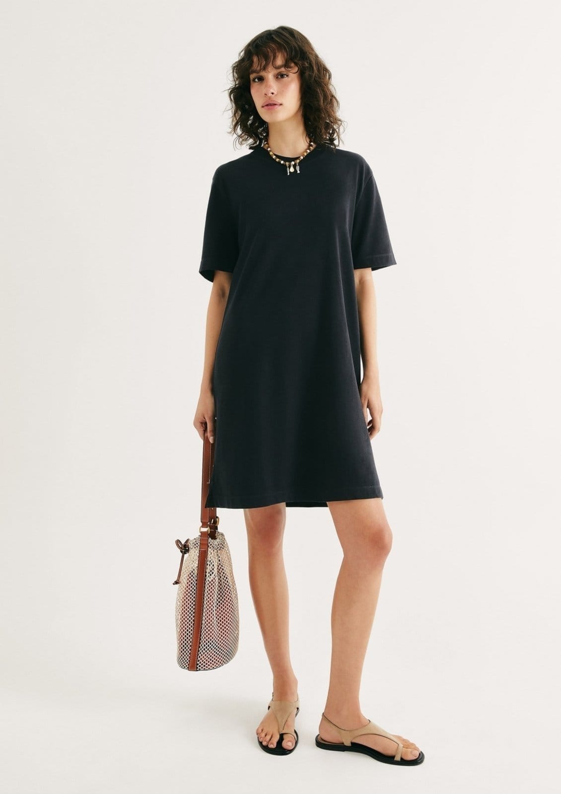 Vestido Curto Em Malha Binada