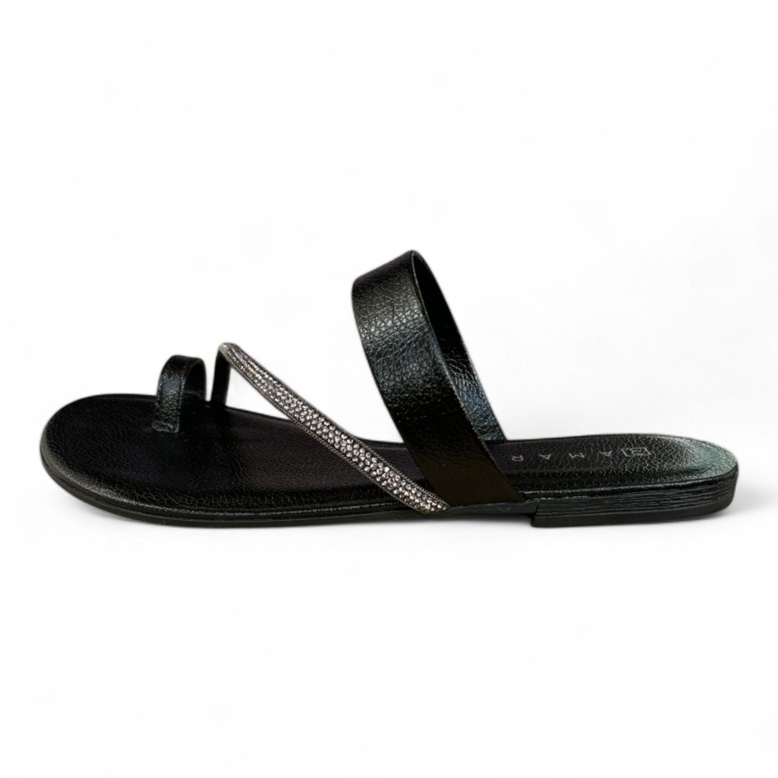 Vista 2 Sandália Rasteira Feminina Ramarim 2414202-6 RAMARIM preto