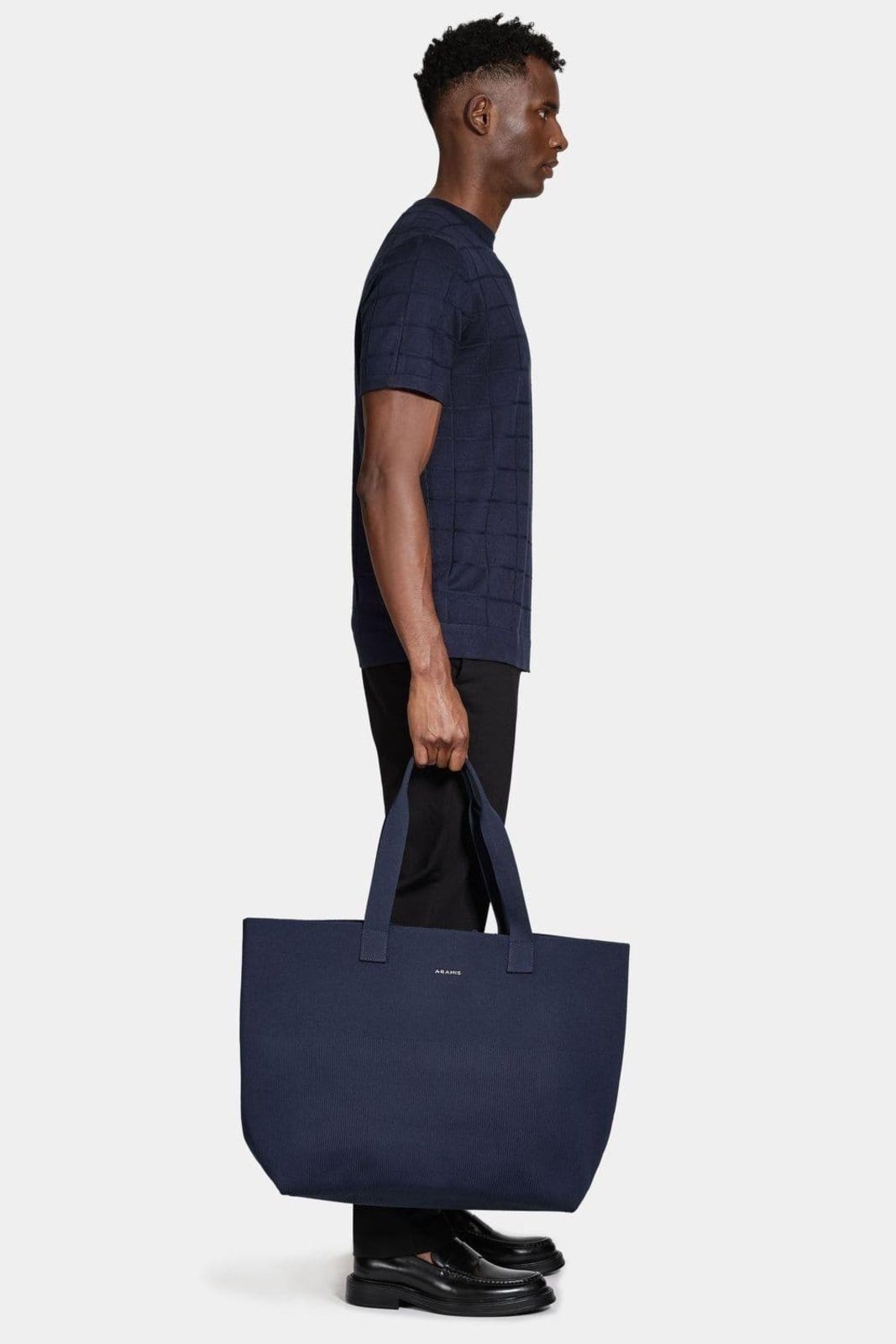 Vista 2 Tote Aramis Bag Aramis Knit Marinho Aramis azul marinho
