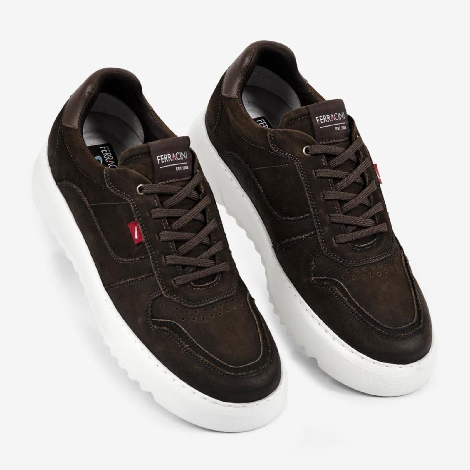 Vista 2 Sneaker Masculino Couro Lancy Ferracini 7958-683B FERRACINI marrom