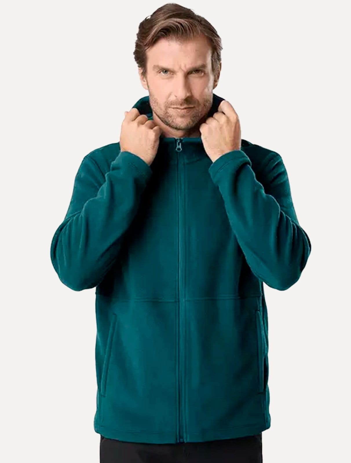 Vista principal Blusa The North Face Masculina Fleece Glacier Full Zip Com Capuz TNF Petróleo The North Face azul