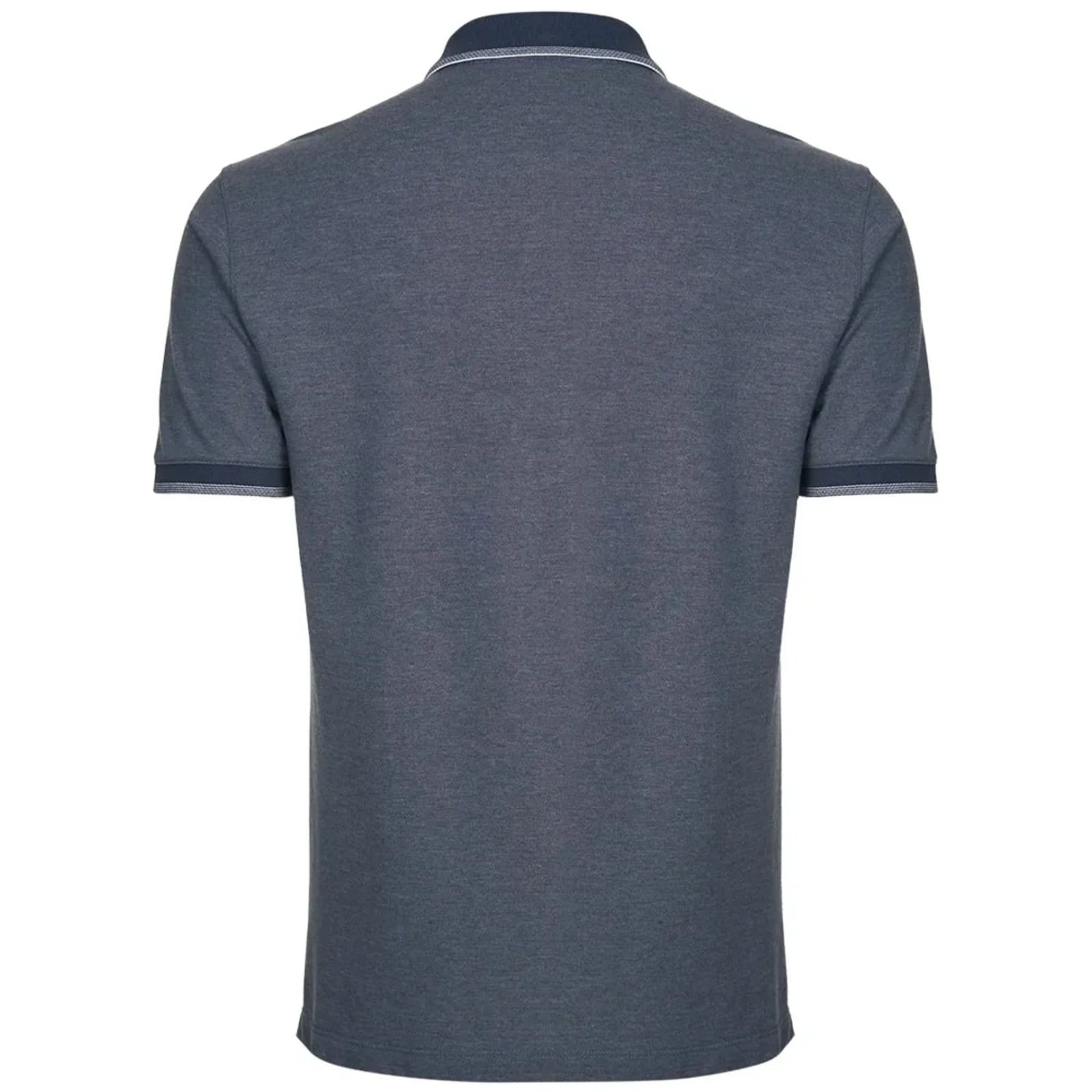 Vista 2 Camisa Polo Individual Constrast In24 Escuro Masculino Individual azul