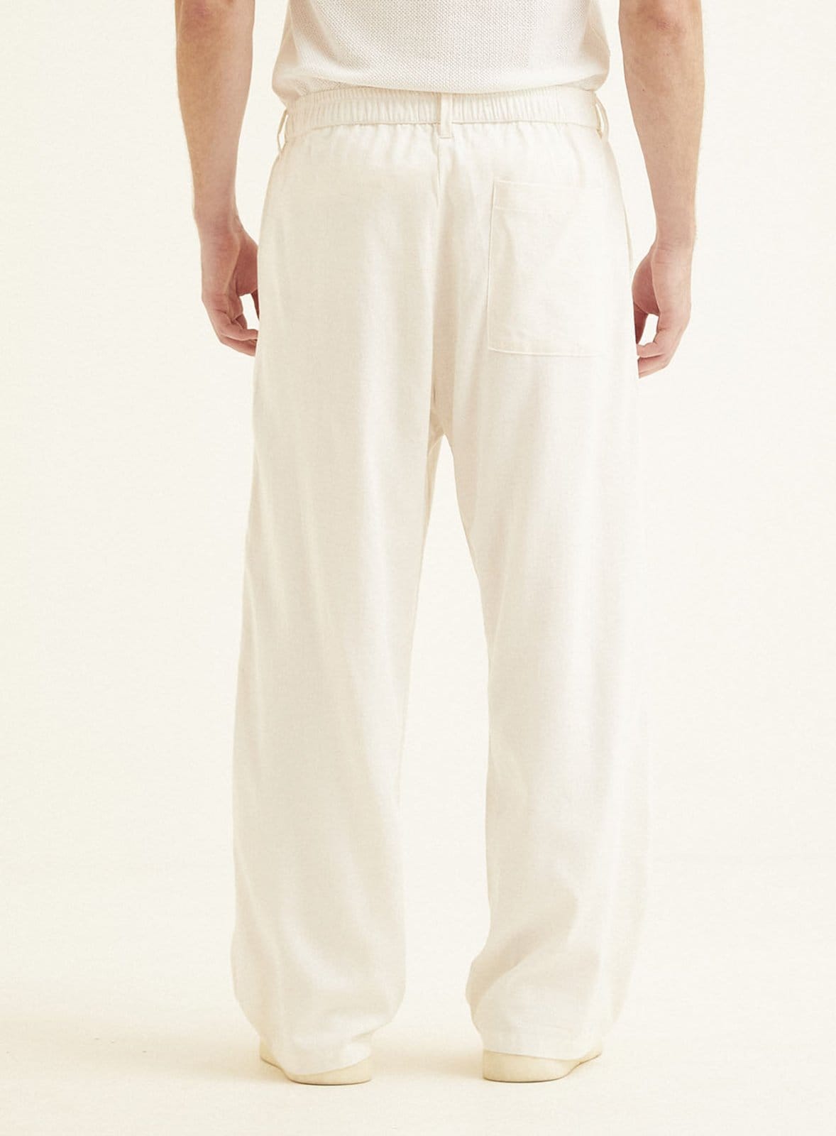 Vista 2 Calça Masculina Alfaiataria - Harry Triton Off Shell Triton branco