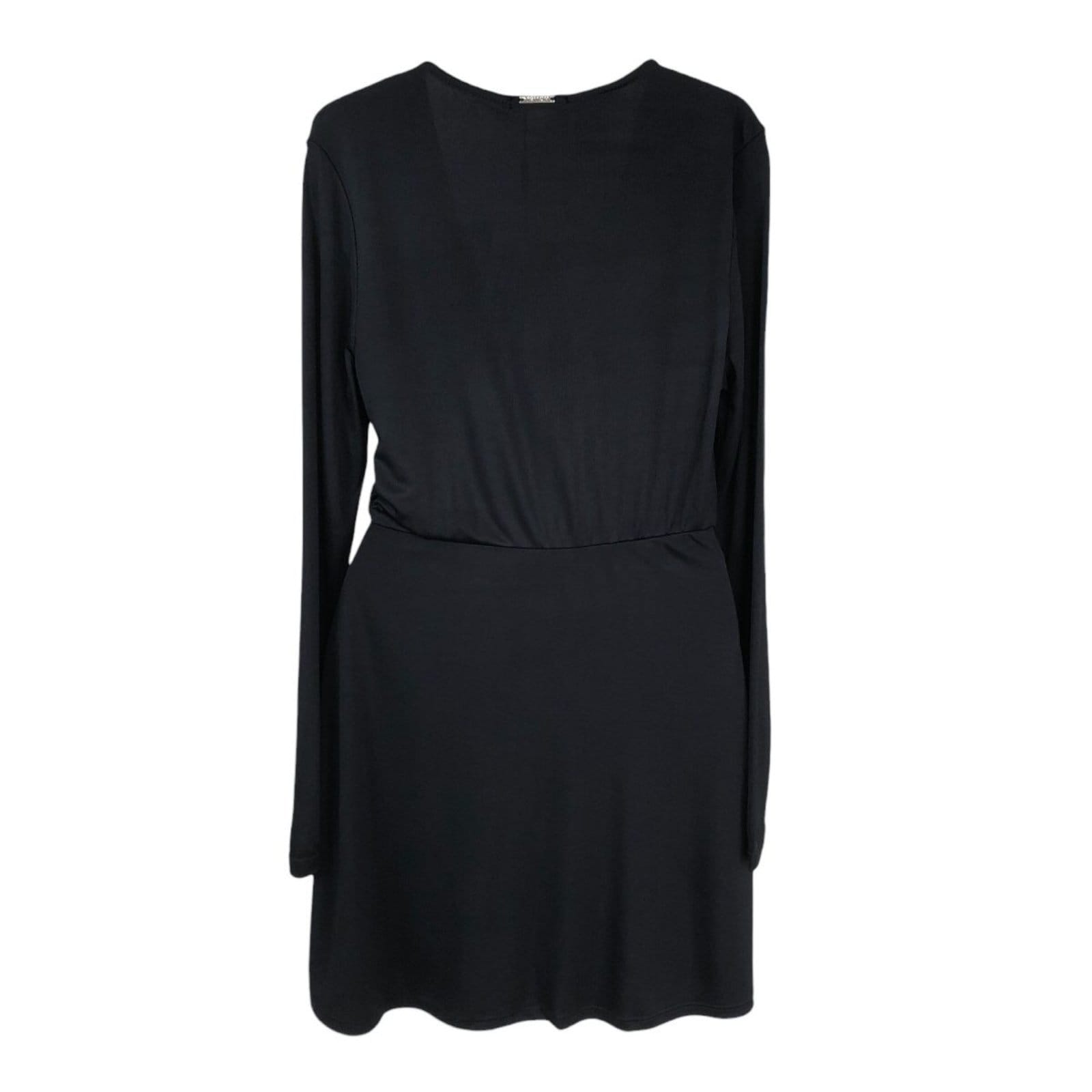 Vista 2 Vestido Manga Longa Com Transpasse Triton Triton preto